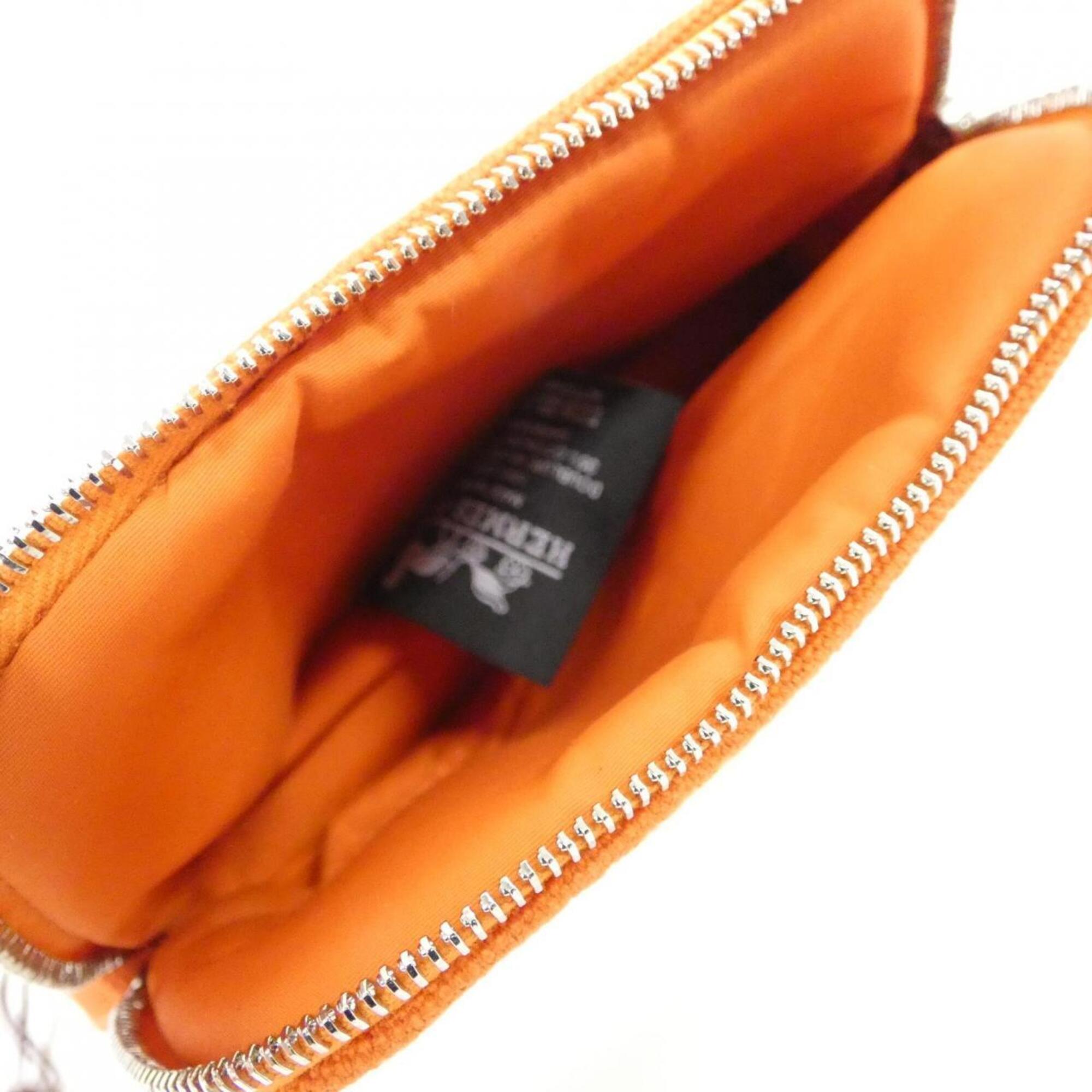 Hermes Feu Orange Canvas Handbag Pouch (Pre-Owned)