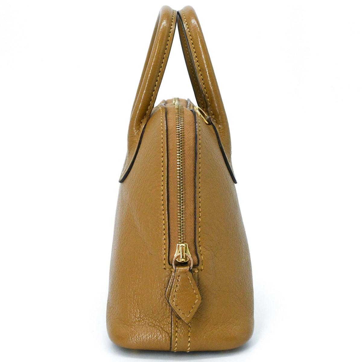 Hermes Brown Chevre Leather Handbag Shoulder Bag (Pre-Owned)