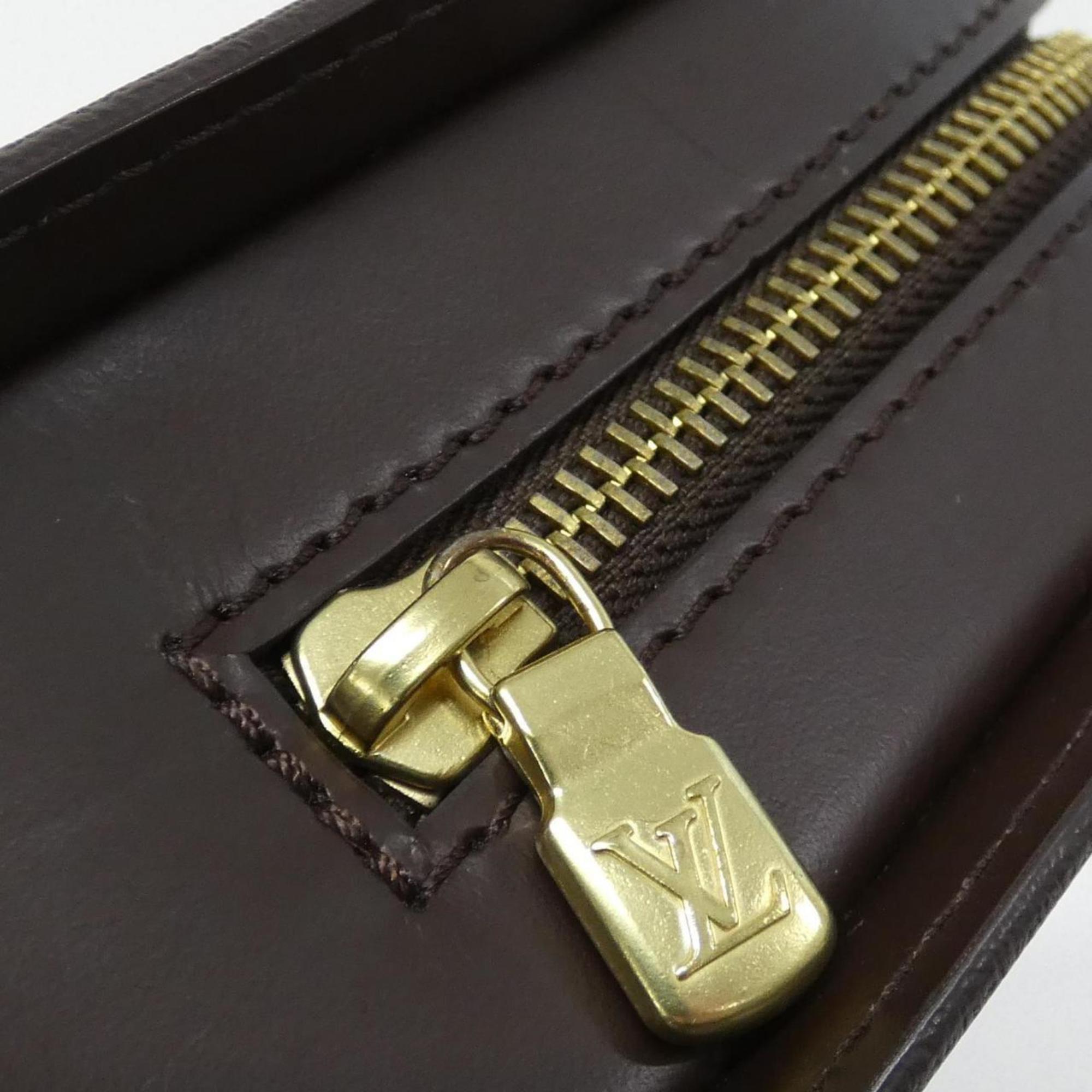 Louis Vuitton Brown Coated Canvas Clutch Bag (Pre-Owned)