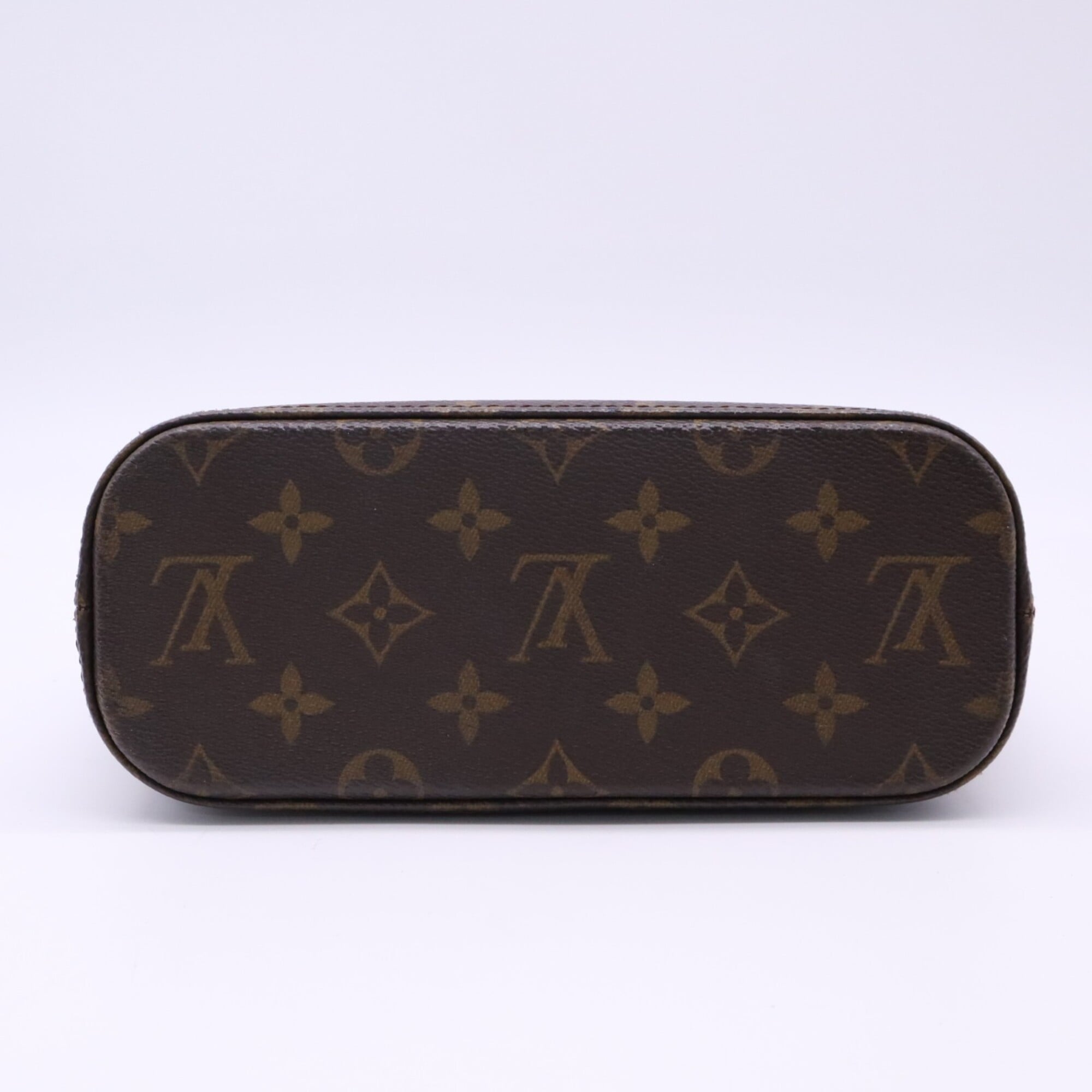 Louis Vuitton Monogram Beige Brown Coated Canvas Leather Handbag (Pre-Owned)