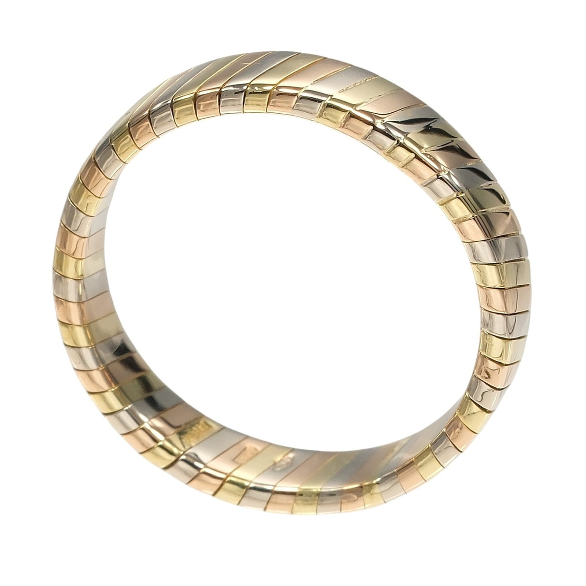 Bvlgari Tubogas Yellow Gold (18K) Pink Gold (18K) White Gold (18K) Band Ring (Pre-Owned)