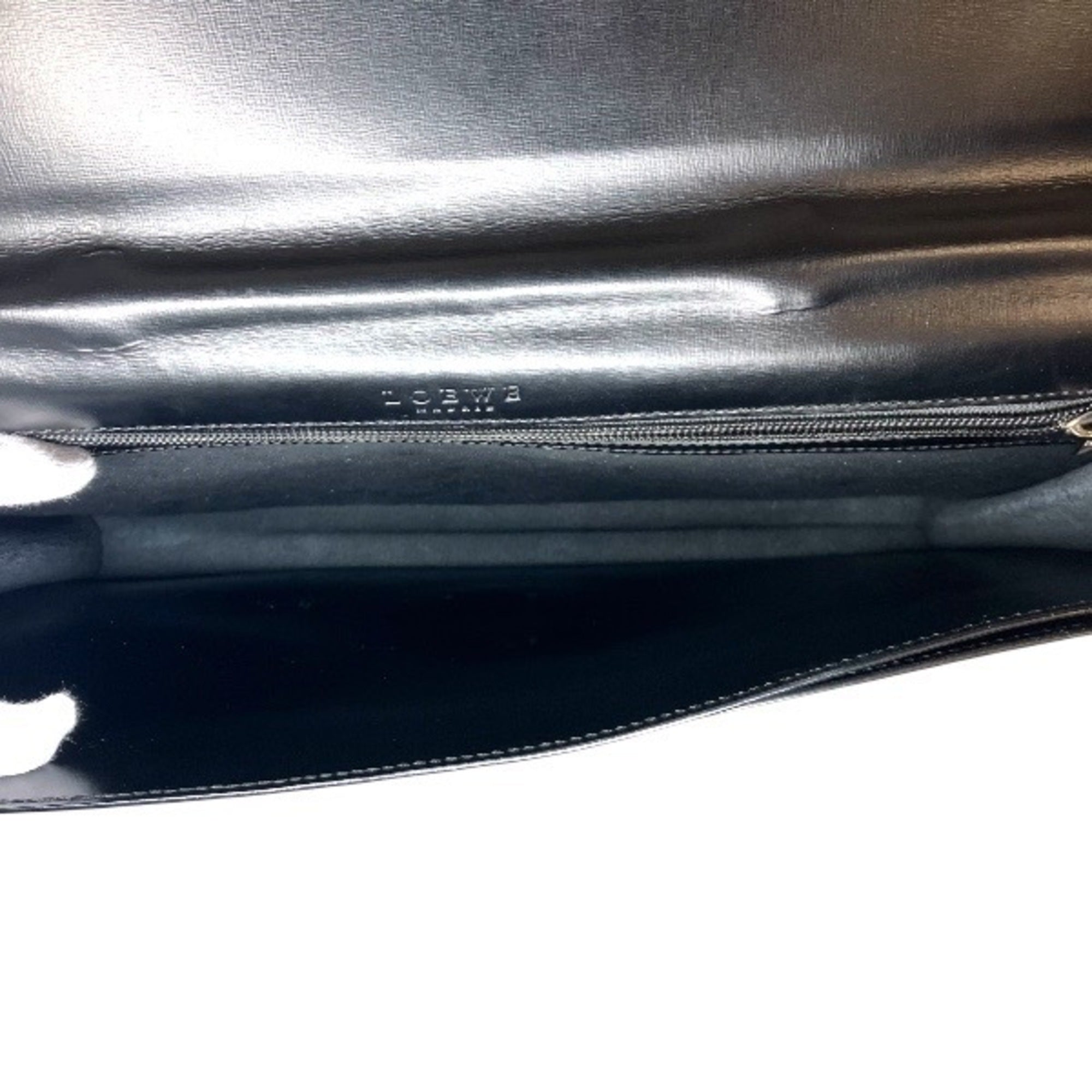 Loewe Black Leather Briefcase Handbag (Pre-Owned)