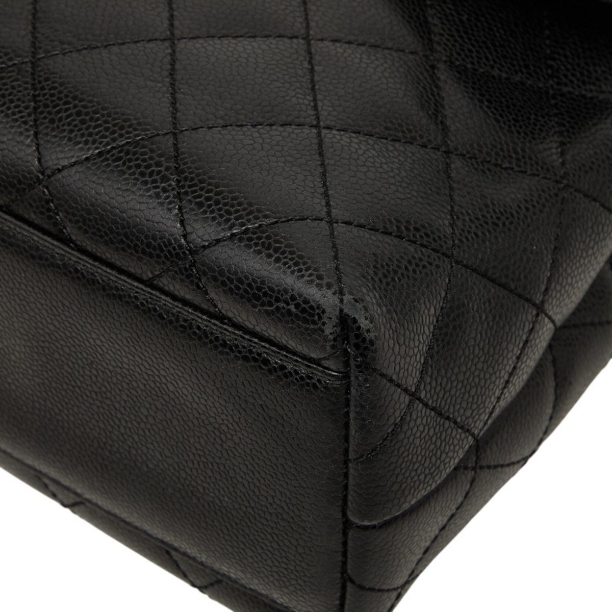 Chanel Black Grained Calfskin Handbag (Pre-Owned)