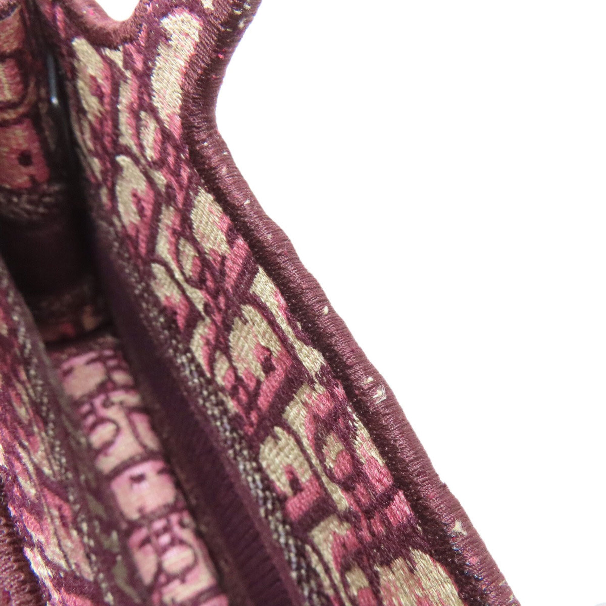 Christian Dior Bordeaux Canvas Handbag (Pre-Owned)