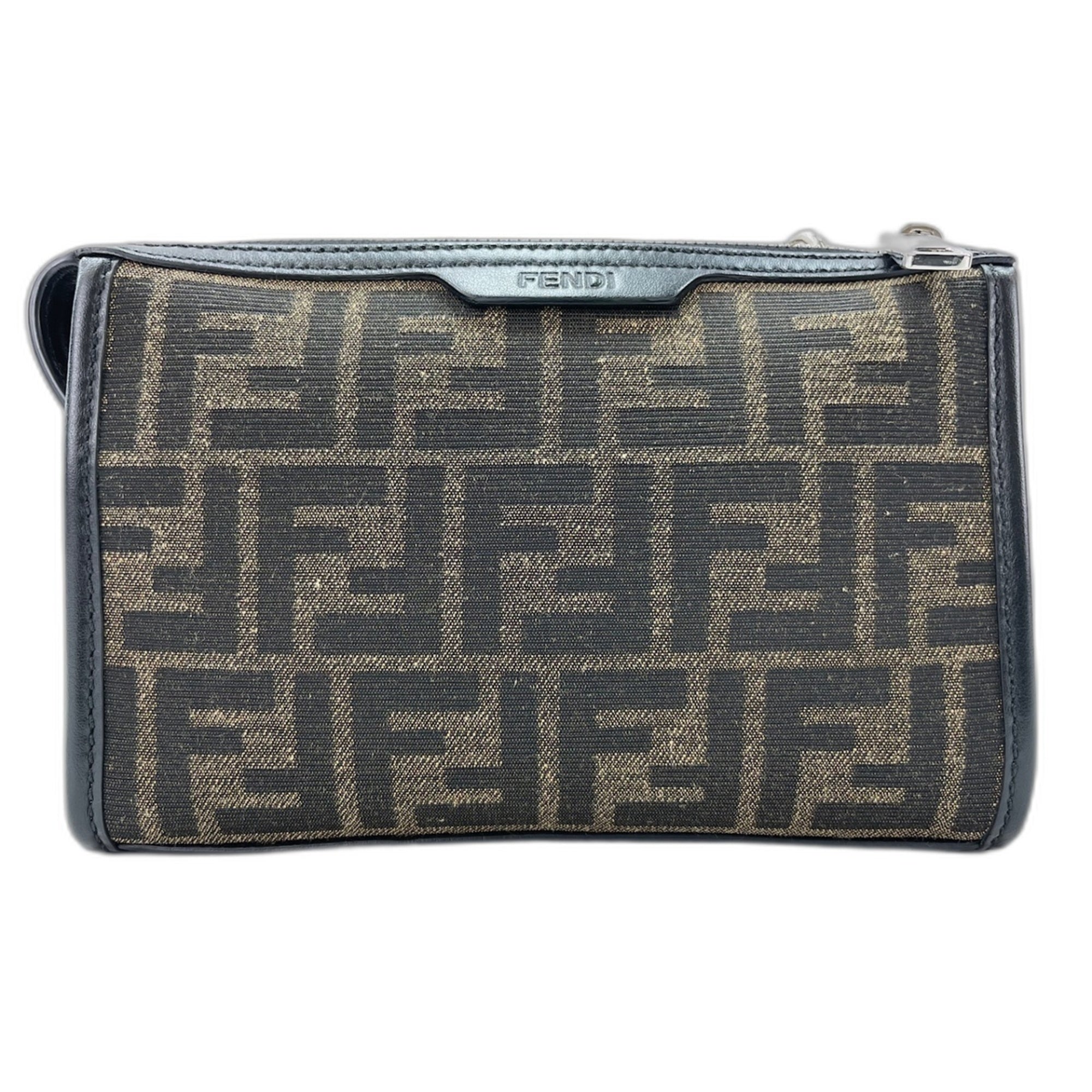 Fendi Brown Canvas Shoulder Bag (Pre-Owned)
