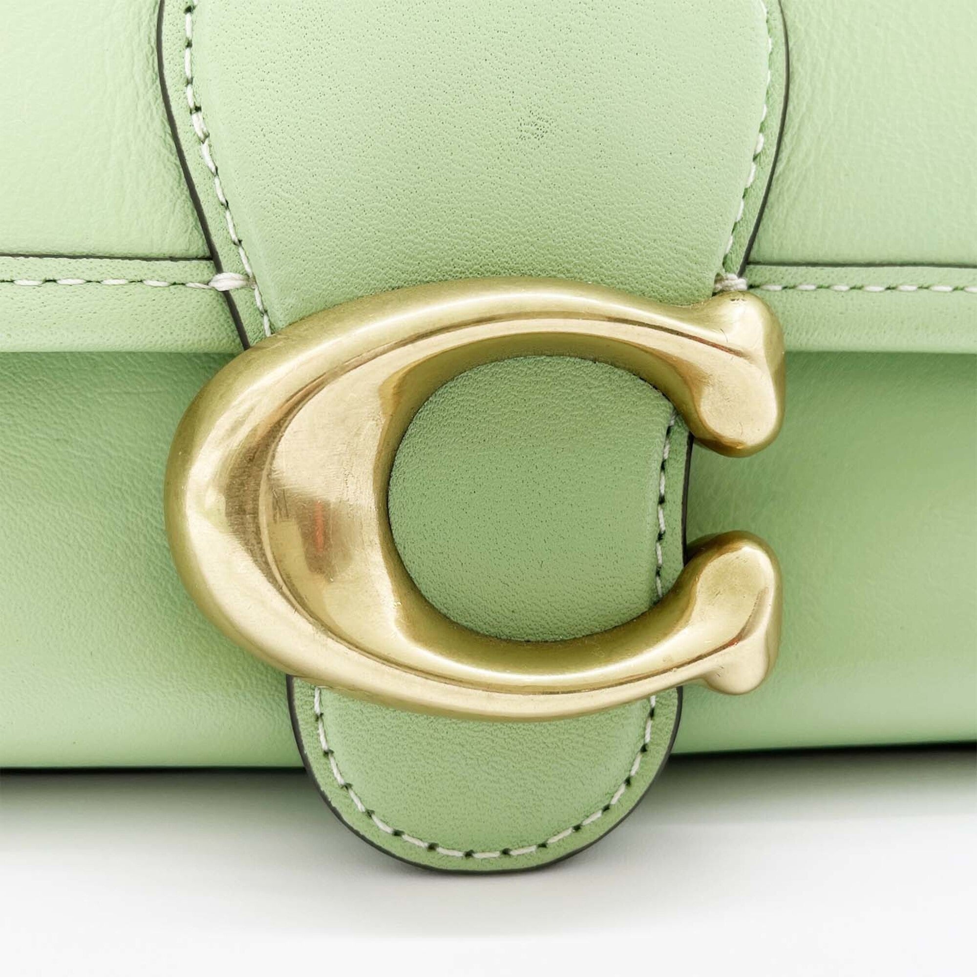 Coach Green Leather Shoulder Bag (Pre-Owned)