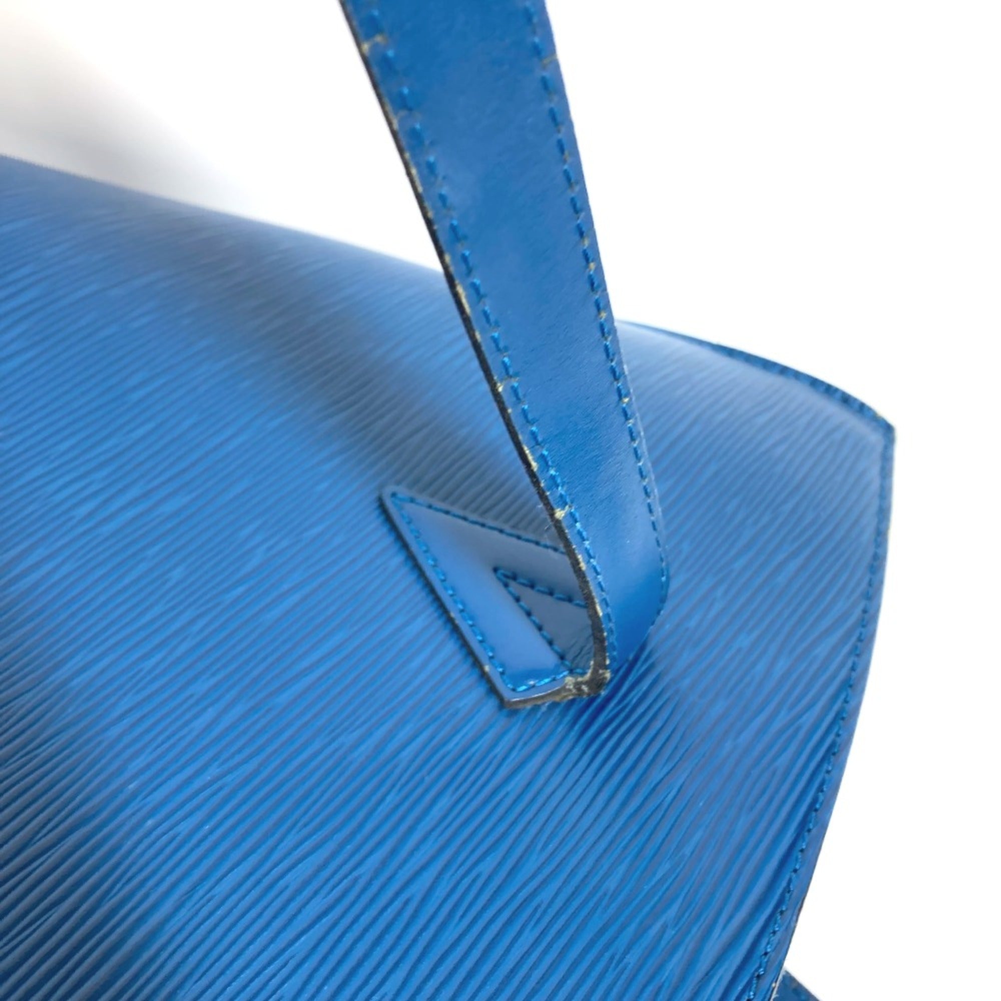 Louis Vuitton Blue Leather Tote Bag (Pre-Owned)