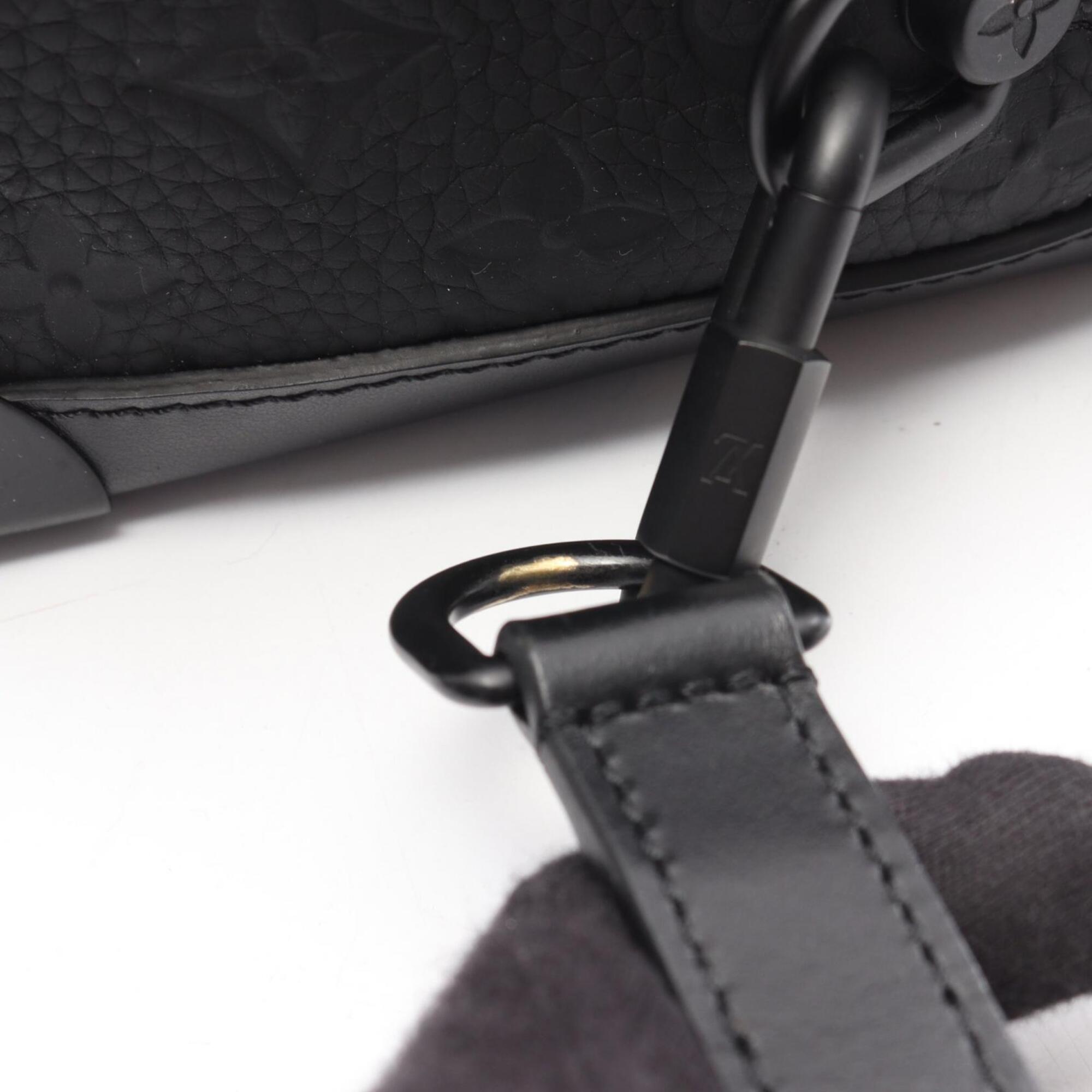 Louis Vuitton Black Leather Handbag Shoulder Bag (Pre-Owned)