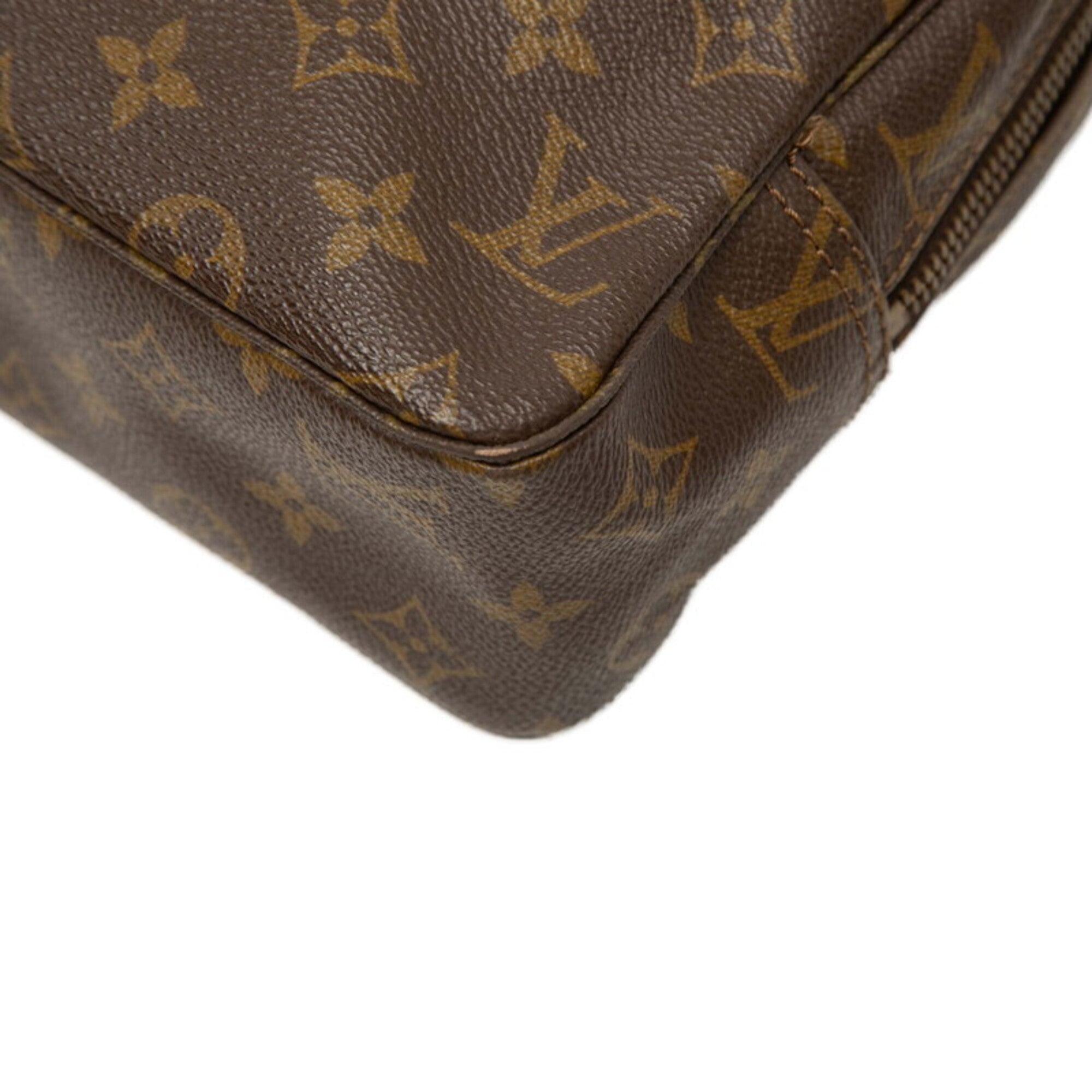 Louis Vuitton Brown Pvc Leather Clutch Bag (Pre-Owned)