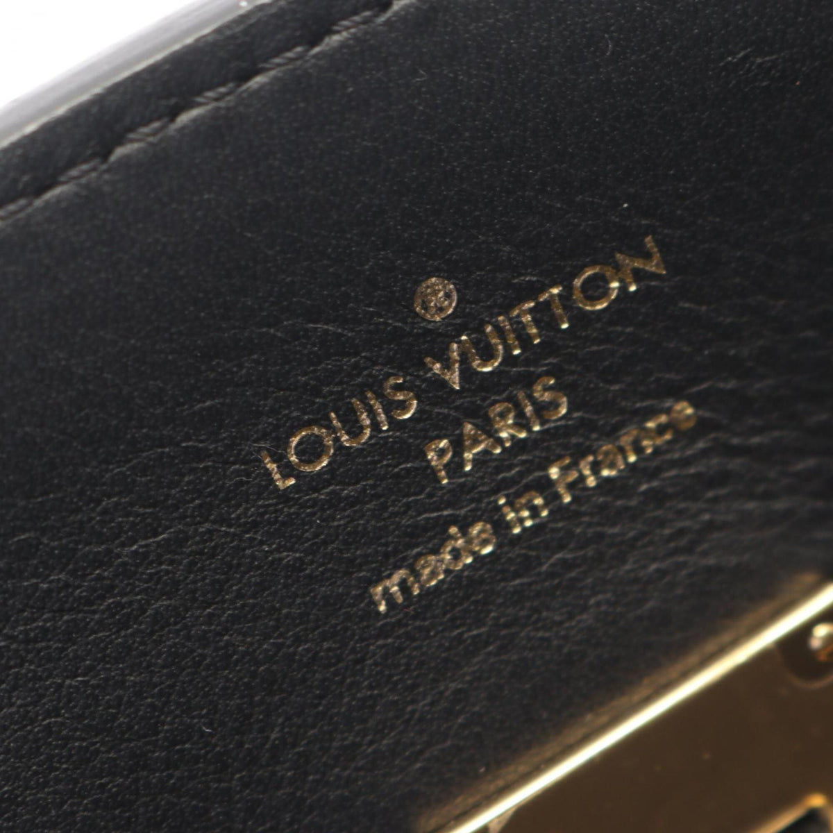 Louis Vuitton Black Leather Handbag Tote Bag (Pre-Owned)