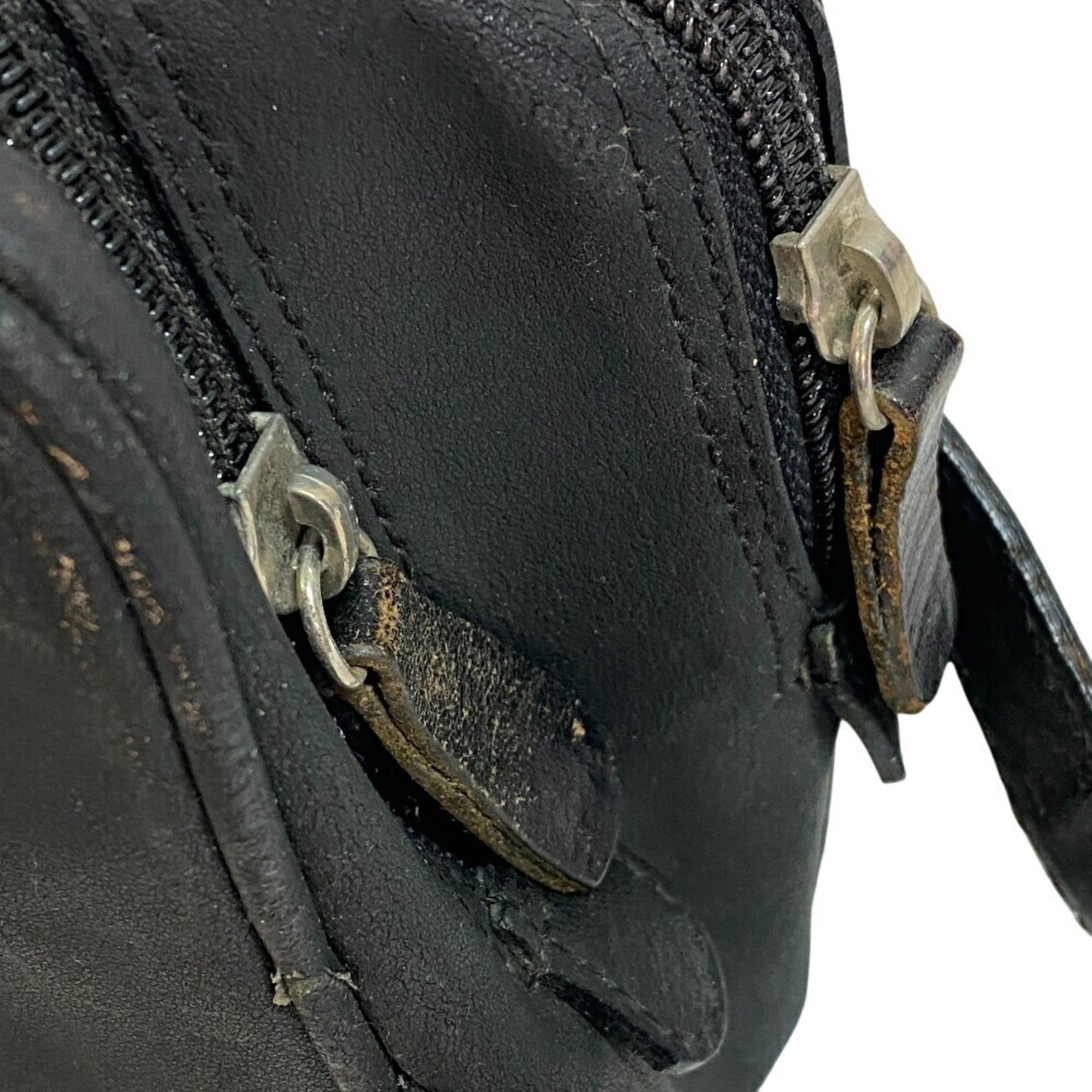 Versace Black Leather Clutch Bag (Pre-Owned)