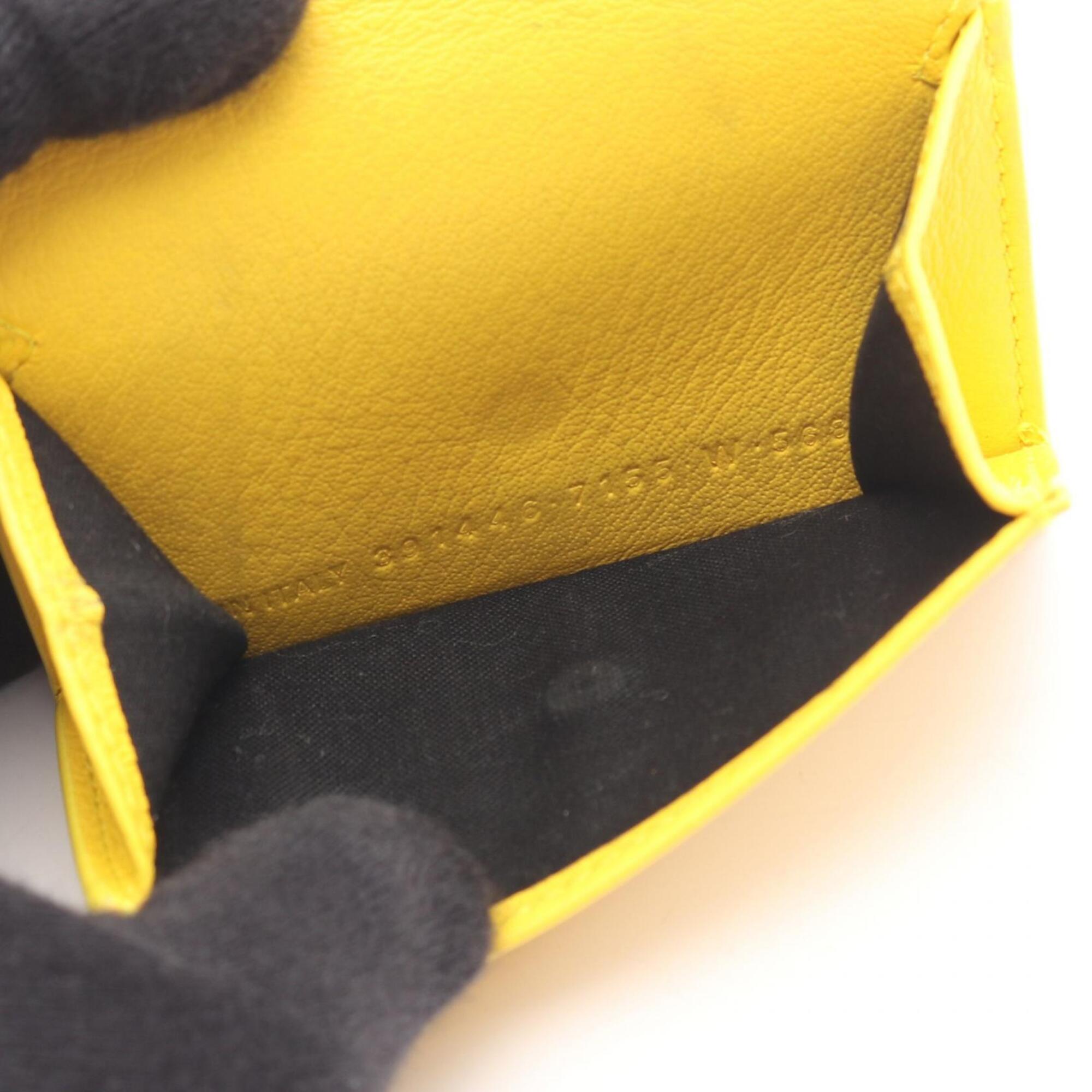 Balenciaga Yellow Leather Wallet (Tri-Fold) (Pre-Owned)