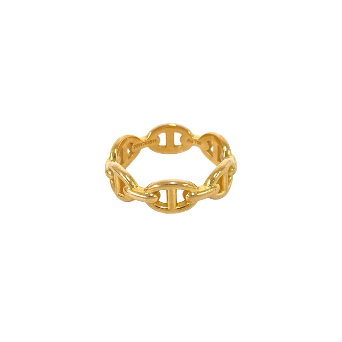 Hermes Gold Pink Gold (18K) Band Ring (Pre-Owned)