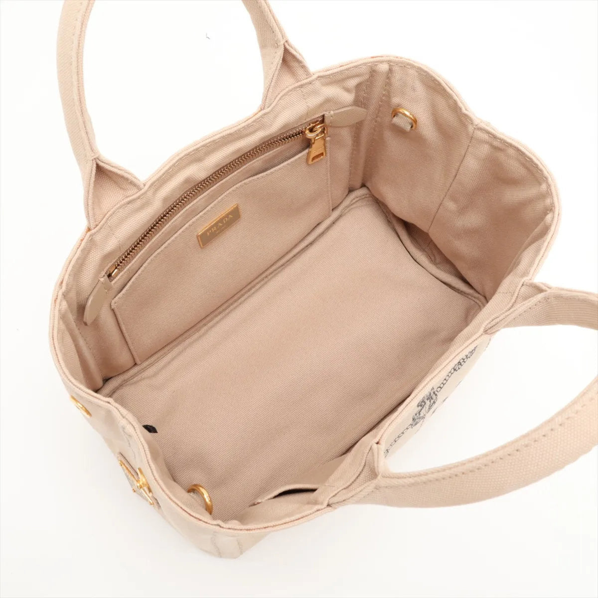 Prada Beige Handbag Shoulder Bag Tote Bag (Pre-Owned)
