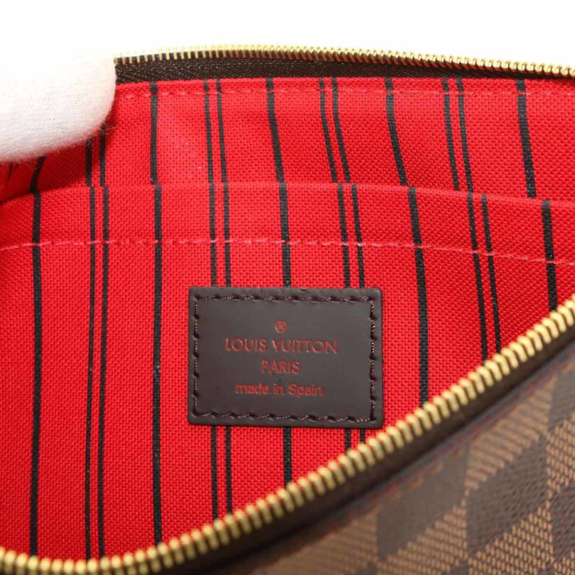 Louis Vuitton Damier Canvas Ebene Faux Leather Handbag Pouch (Pre-Owned)