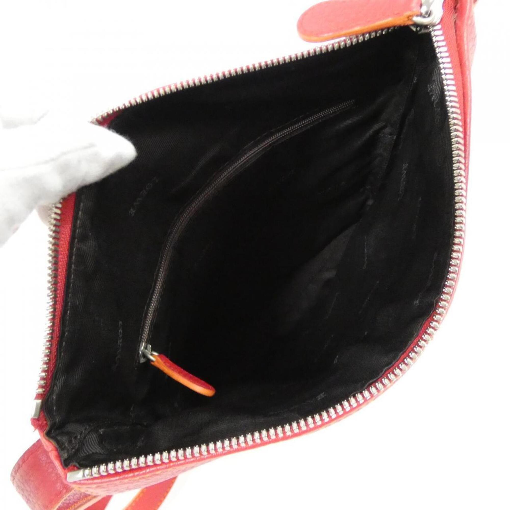 Loewe Red Color Leather Shoulder Bag (Pre-Owned)