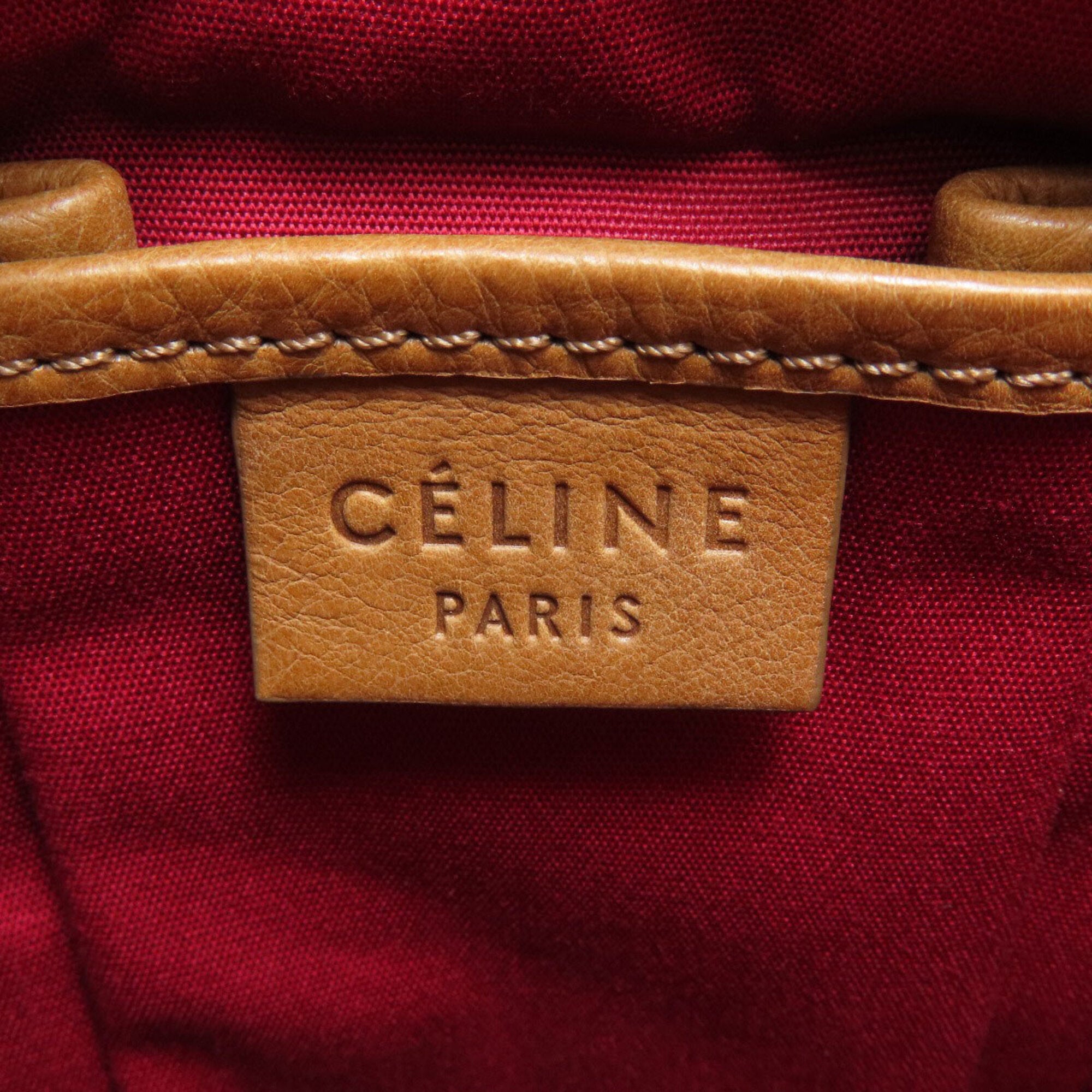 Celine Brown Canvas Shoulder Bag (Pre-Owned)