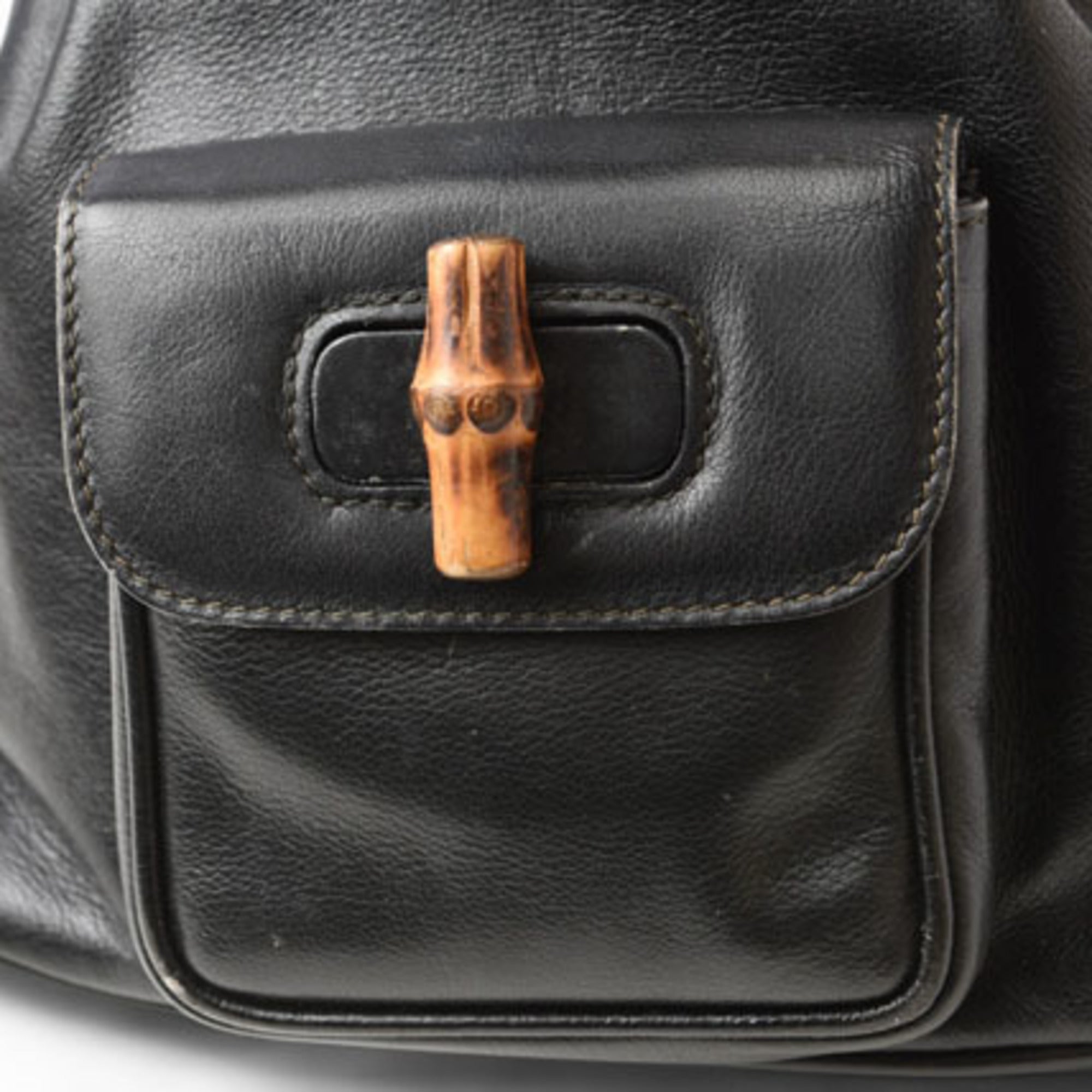 Gucci Black Leather Backpack (Pre-Owned)