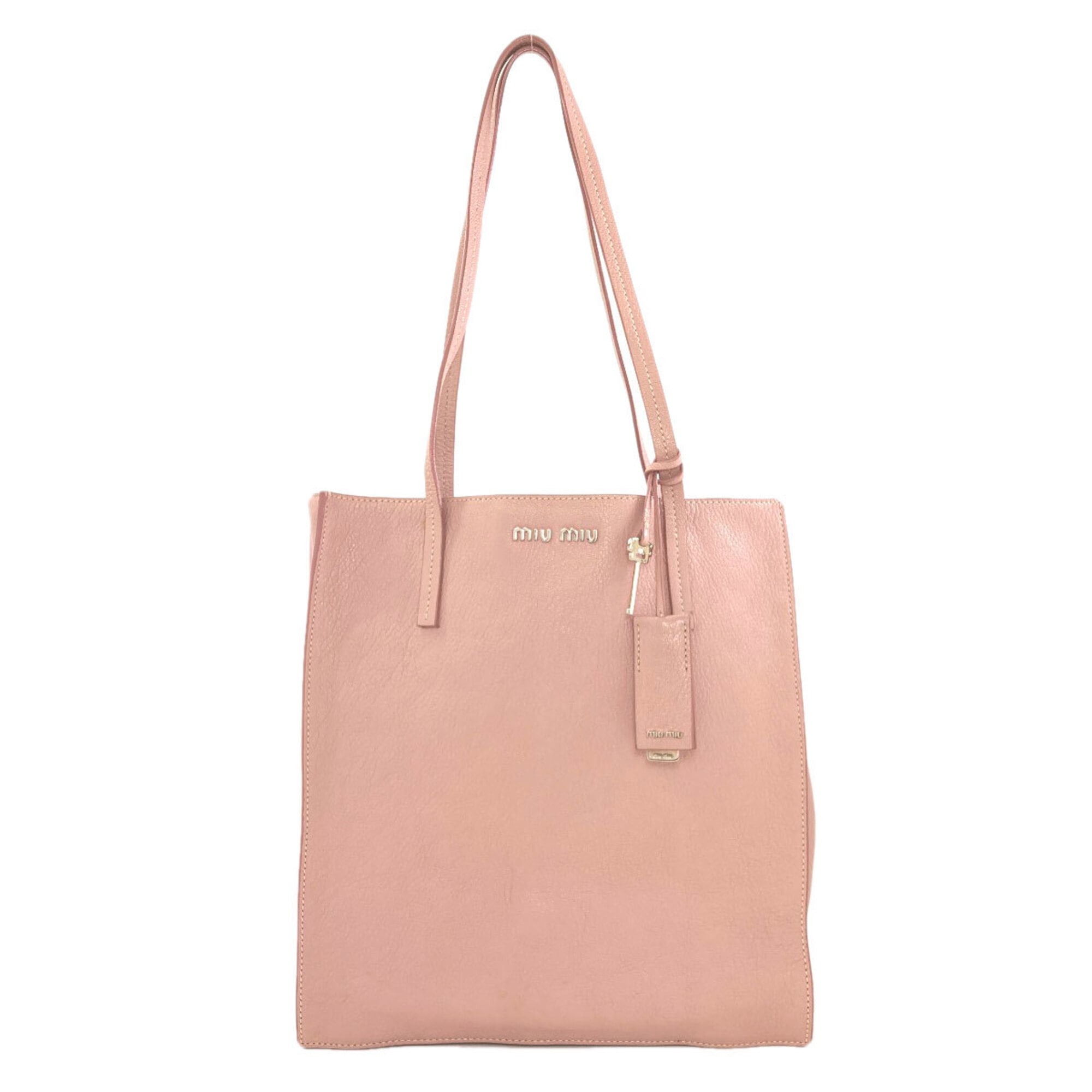 Miu Miu Pink Leather Tote Bag (Pre-Owned)