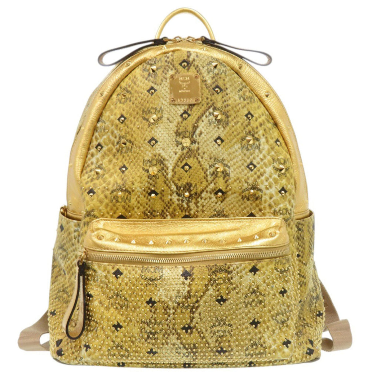 Mcm Gold Leather Backpack (Pre-Owned)