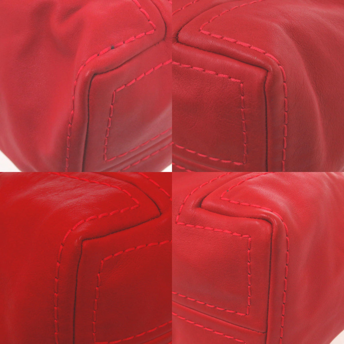 Jimmy Choo Red Color Leather Shoulder Bag (Pre-Owned)