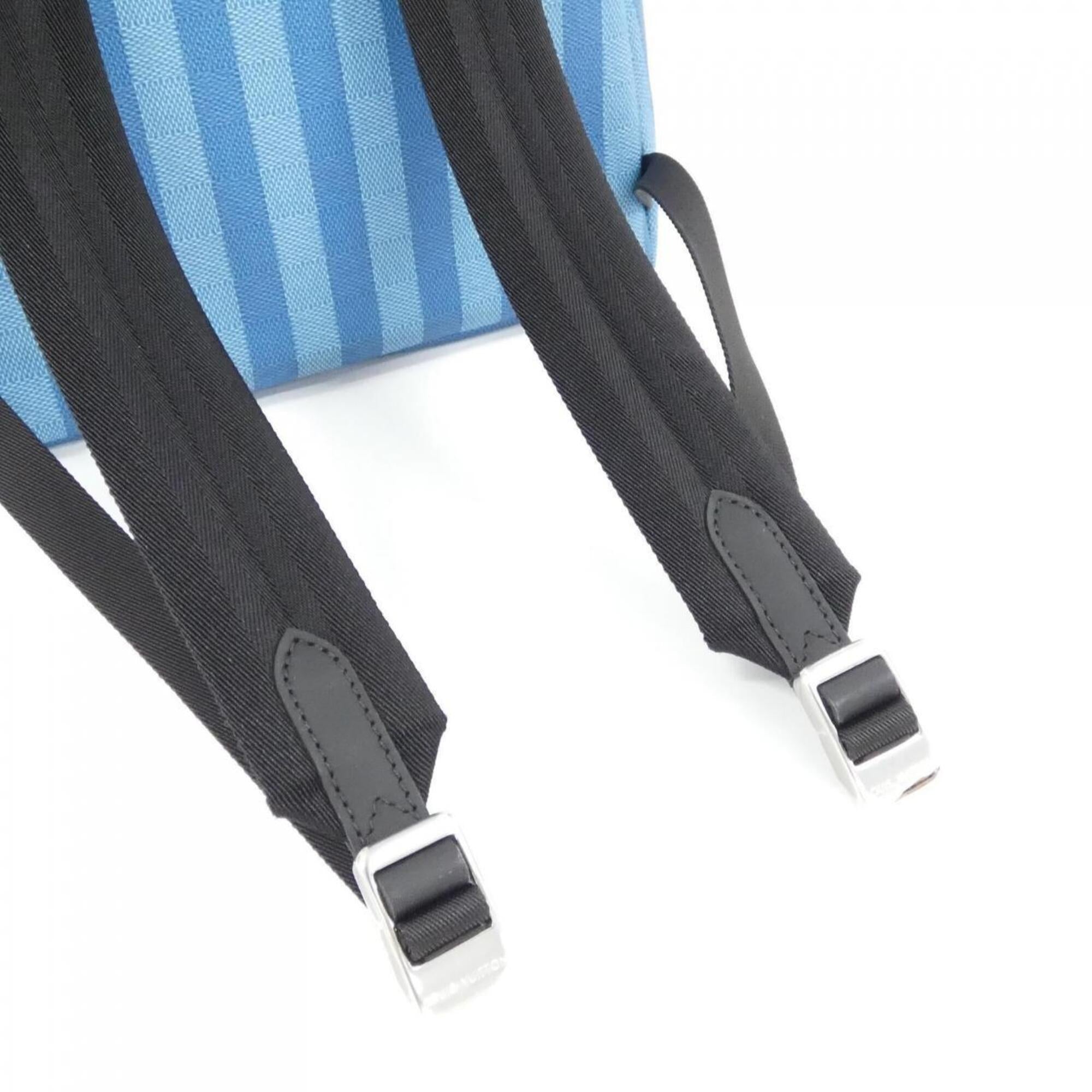 Louis Vuitton Blue Vert Coated Canvas Backpack (Pre-Owned)