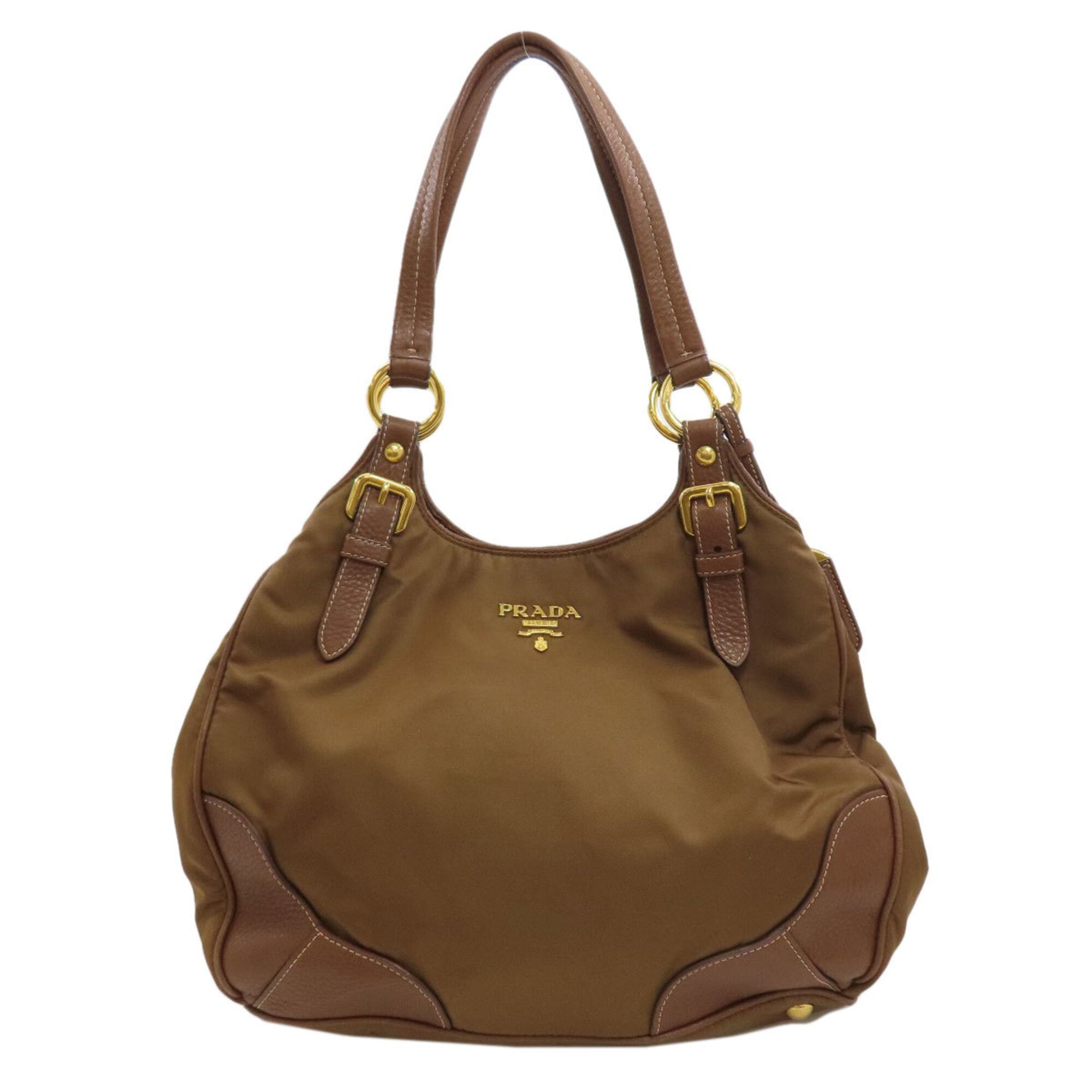 Prada Brown Nylon Tote Bag (Pre-Owned)