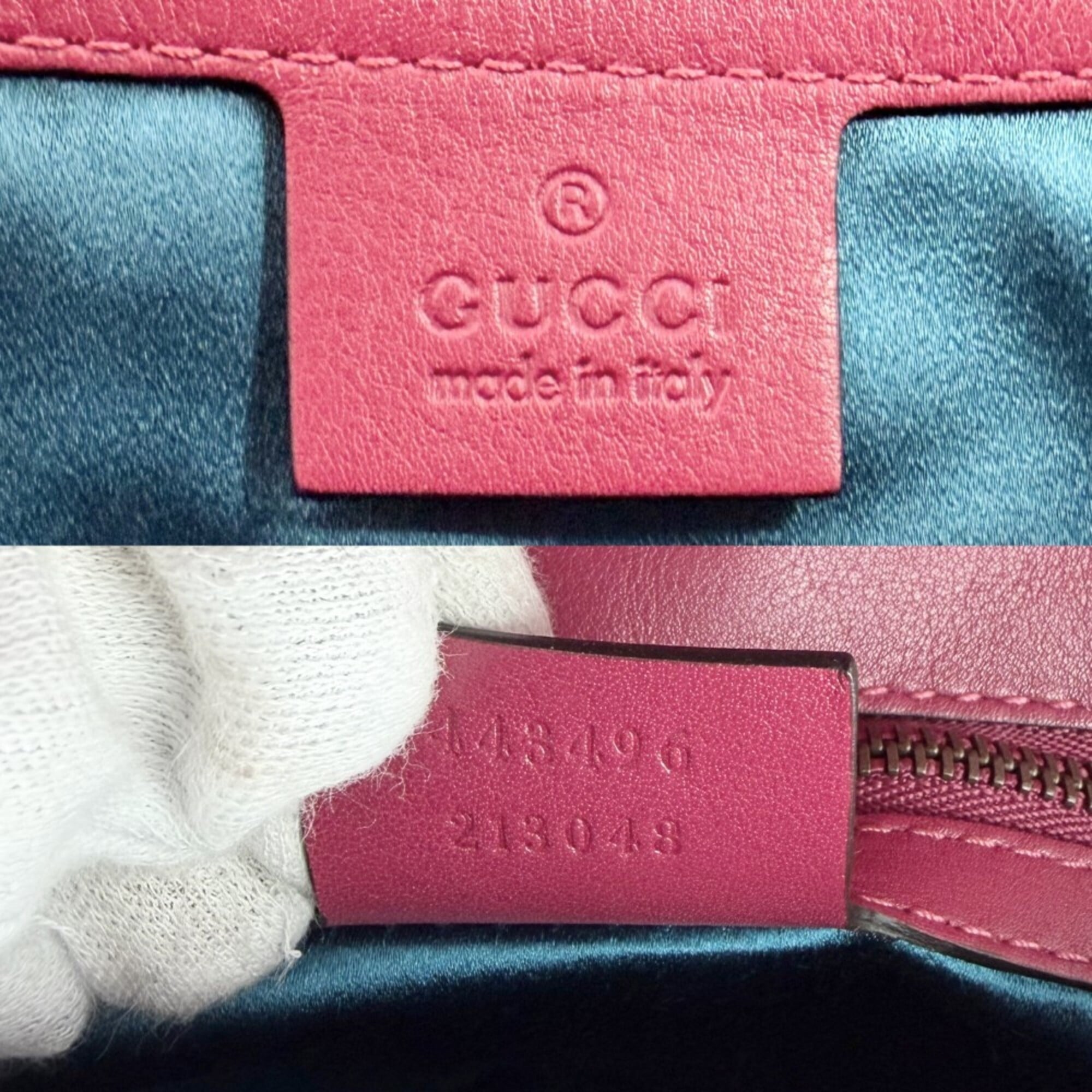 Gucci Gg Marmont Pink Leather Shoulder Bag (Pre-Owned)