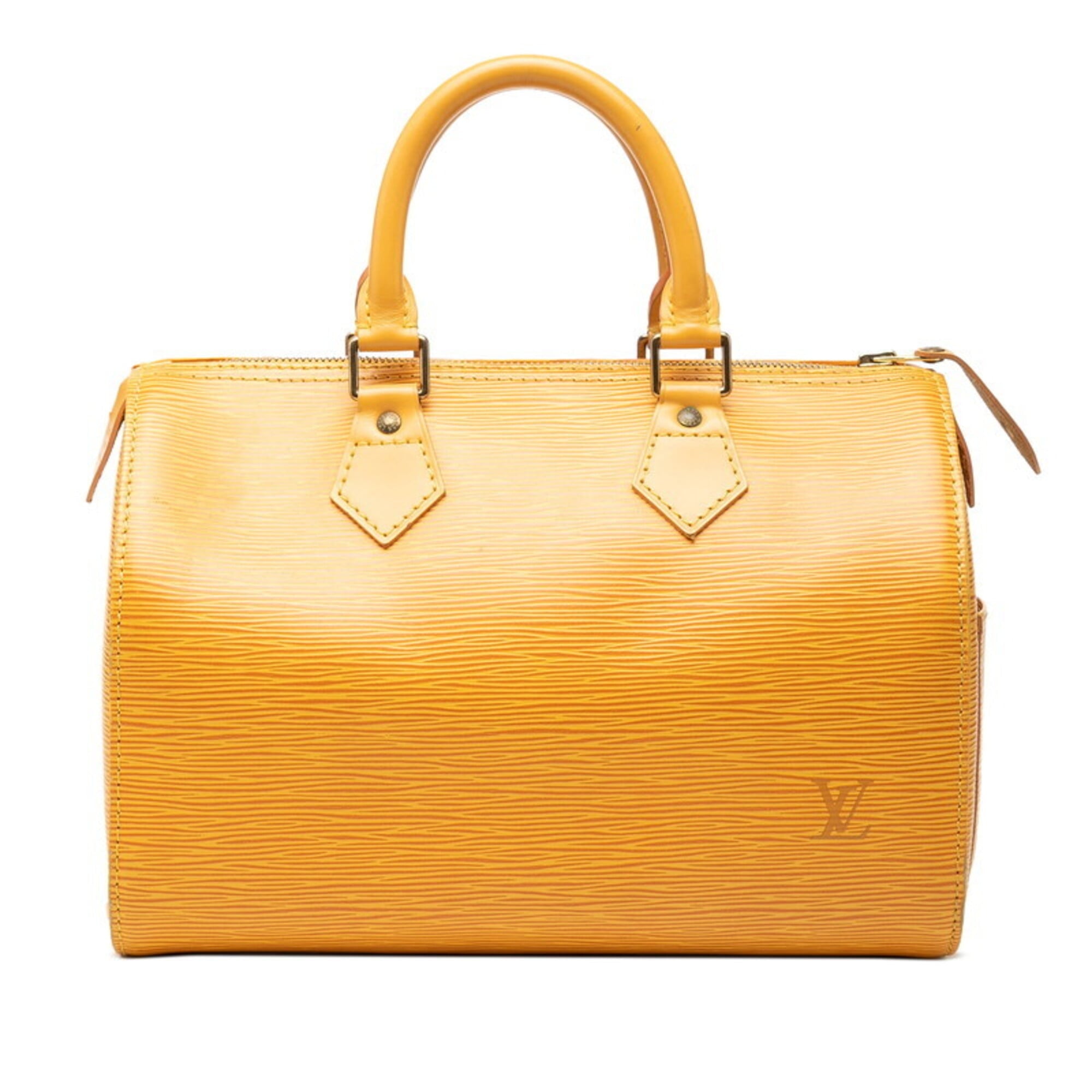 Louis Vuitton Yellow Leather Boston Bag Handbag (Pre-Owned)
