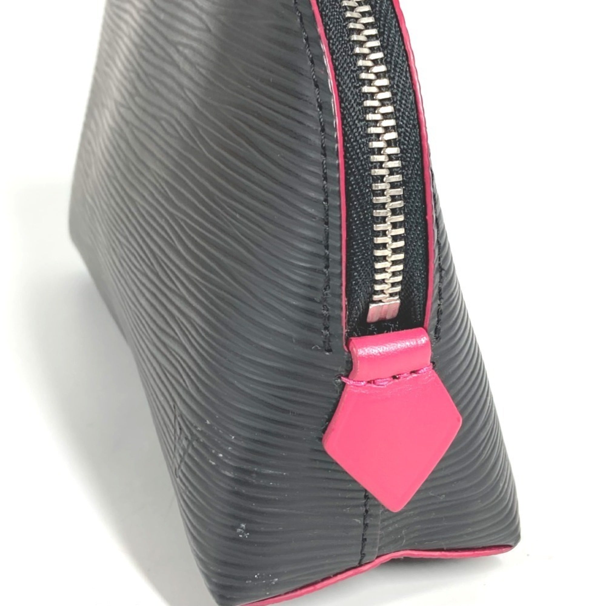 Louis Vuitton Black Noir Pink Epi Leather Pochette Pouch (Pre-Owned)