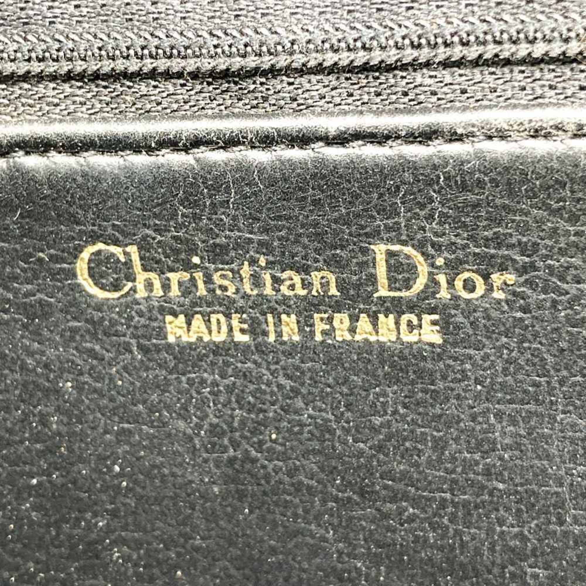 Christian Dior Black Leather Shoulder Bag (Pre-Owned)