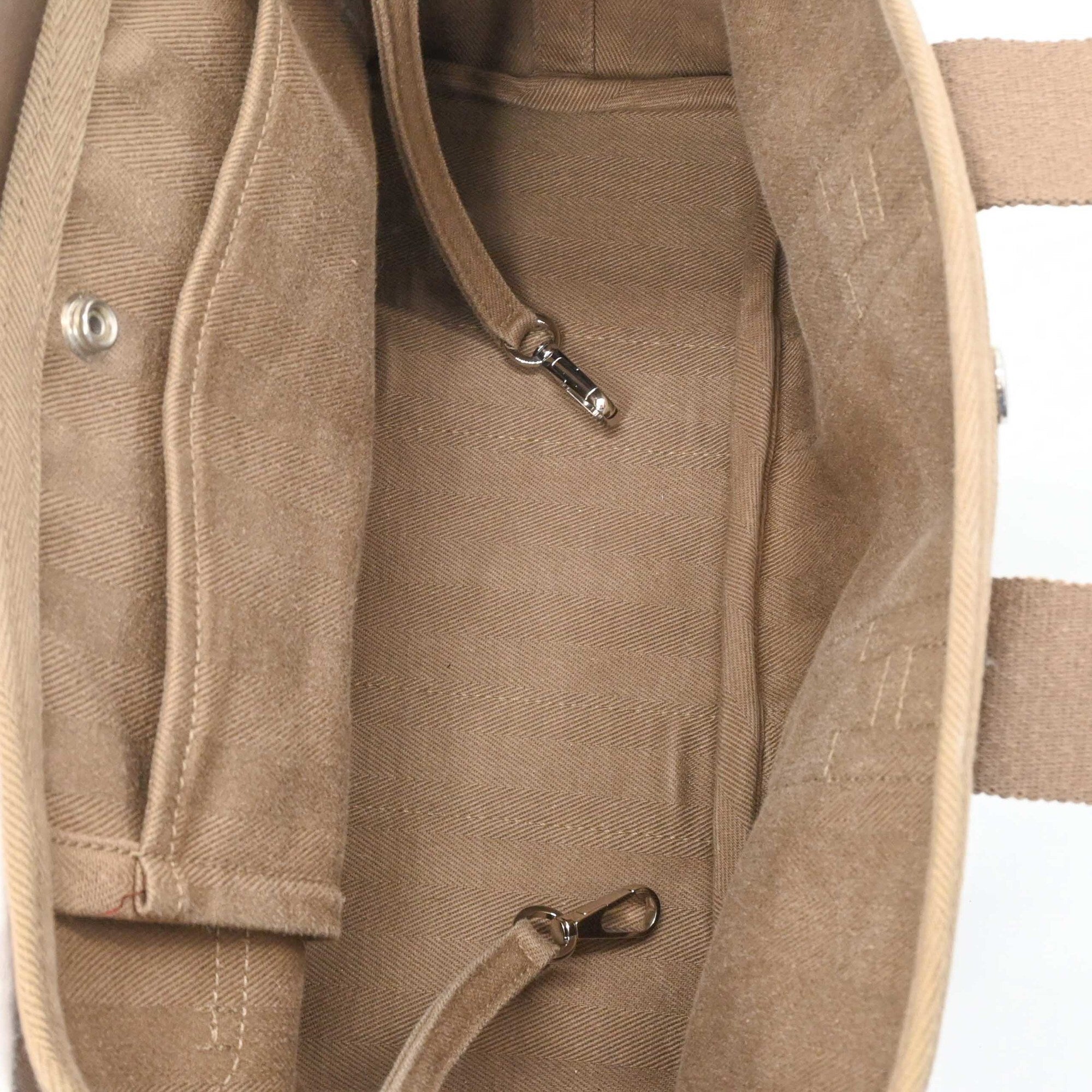 Hermes Etoupe Gray Leather Handbag Pouch (Pre-Owned)