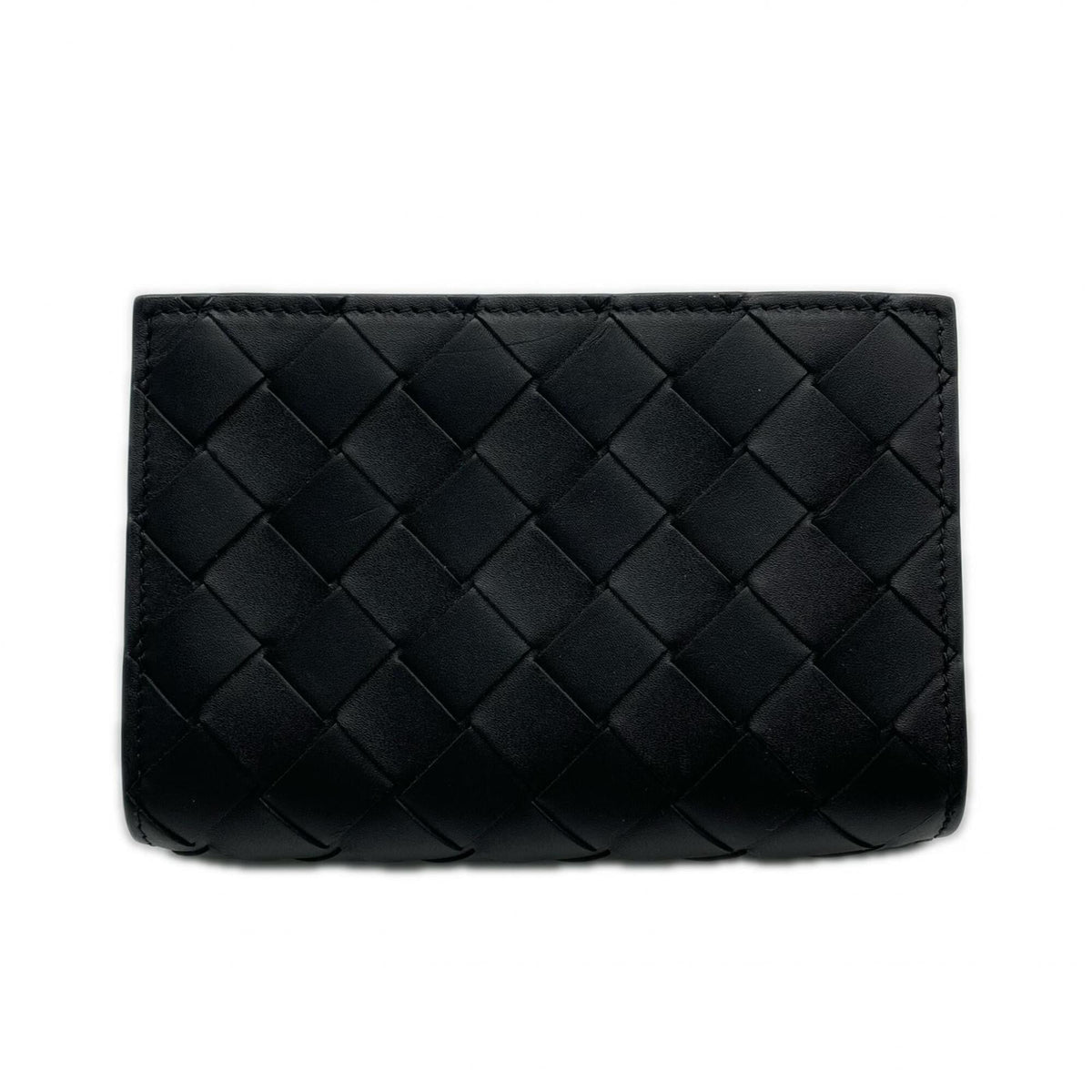 Bottega Veneta Intrecciato Black Leather Wallet (Bi-Fold) (Pre-Owned)