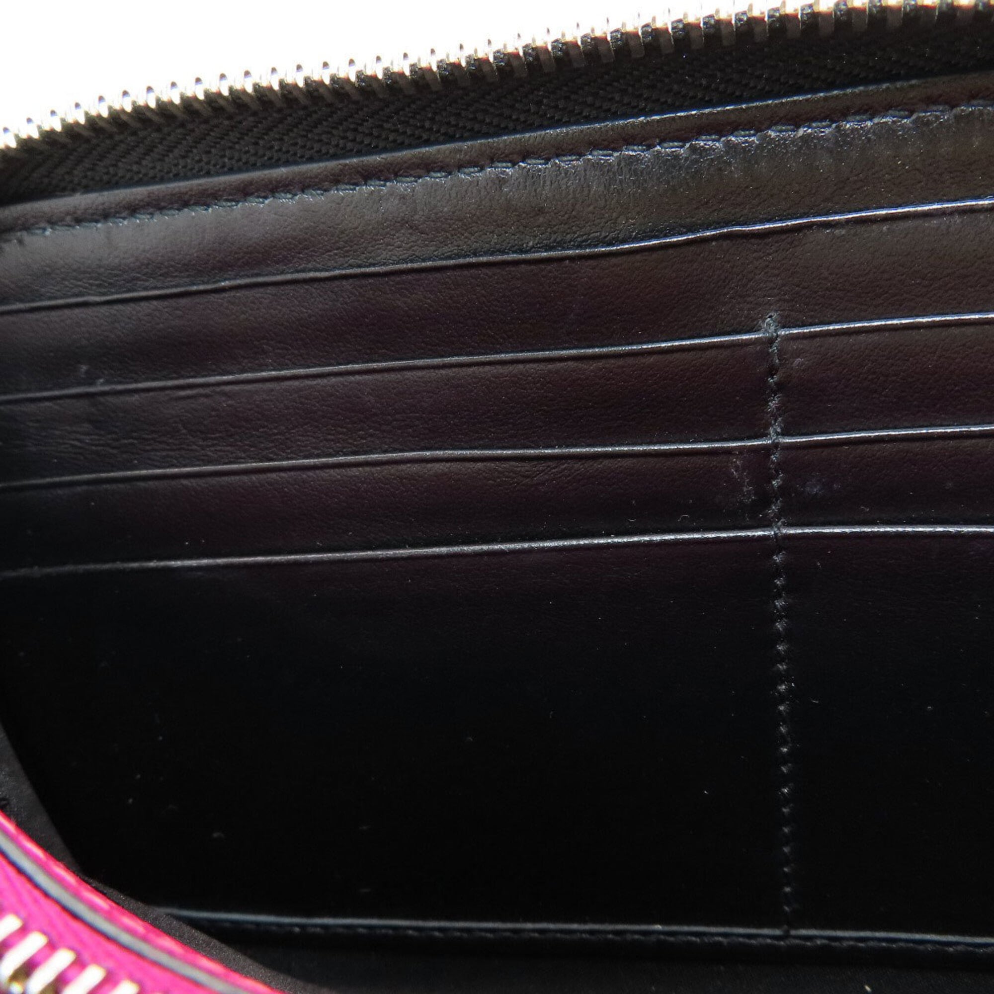 Etro Black Leather Long Wallet (Bi-Fold) (Pre-Owned)