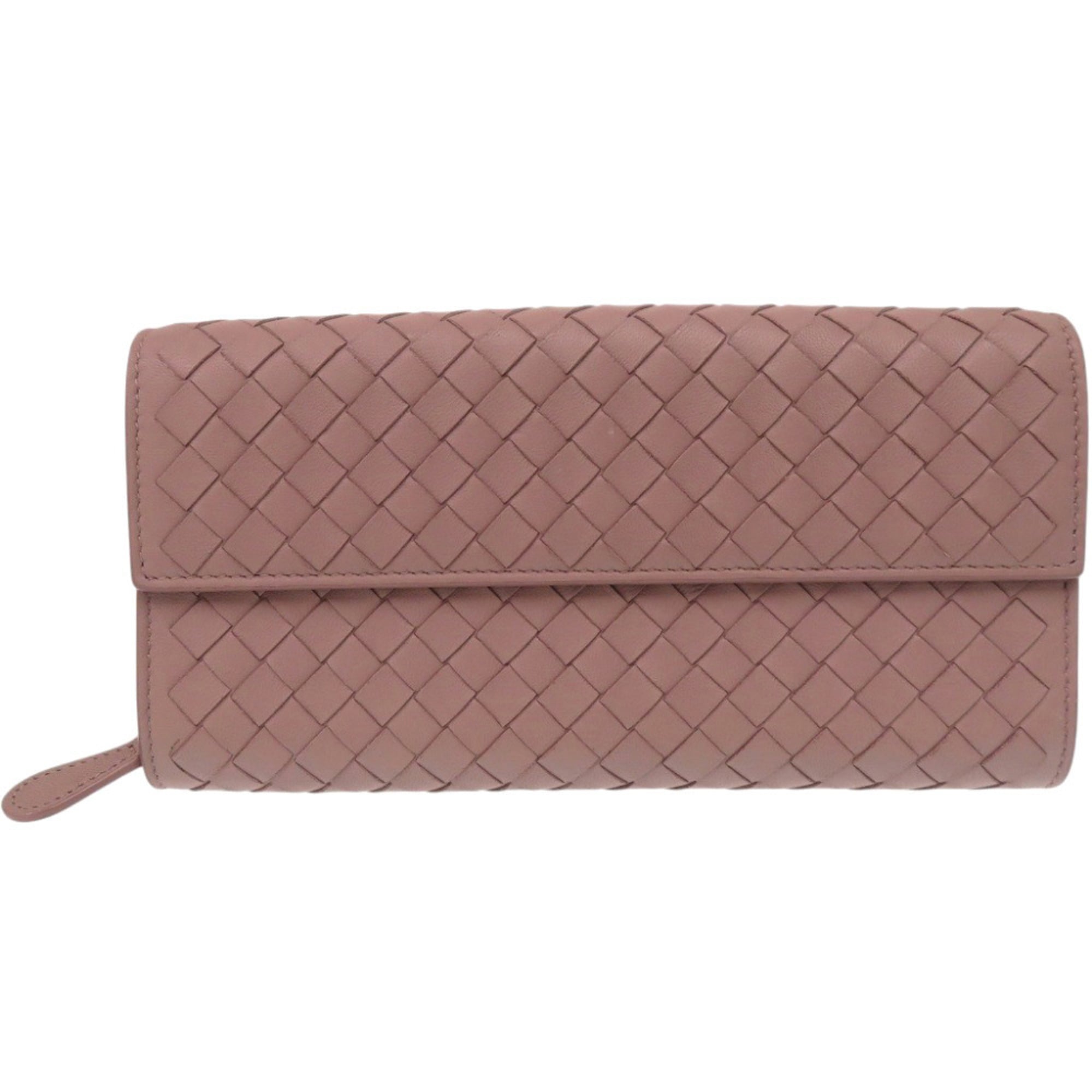 Bottega Veneta Pink Intrecciato Long Wallet (Bi-Fold) (Pre-Owned)