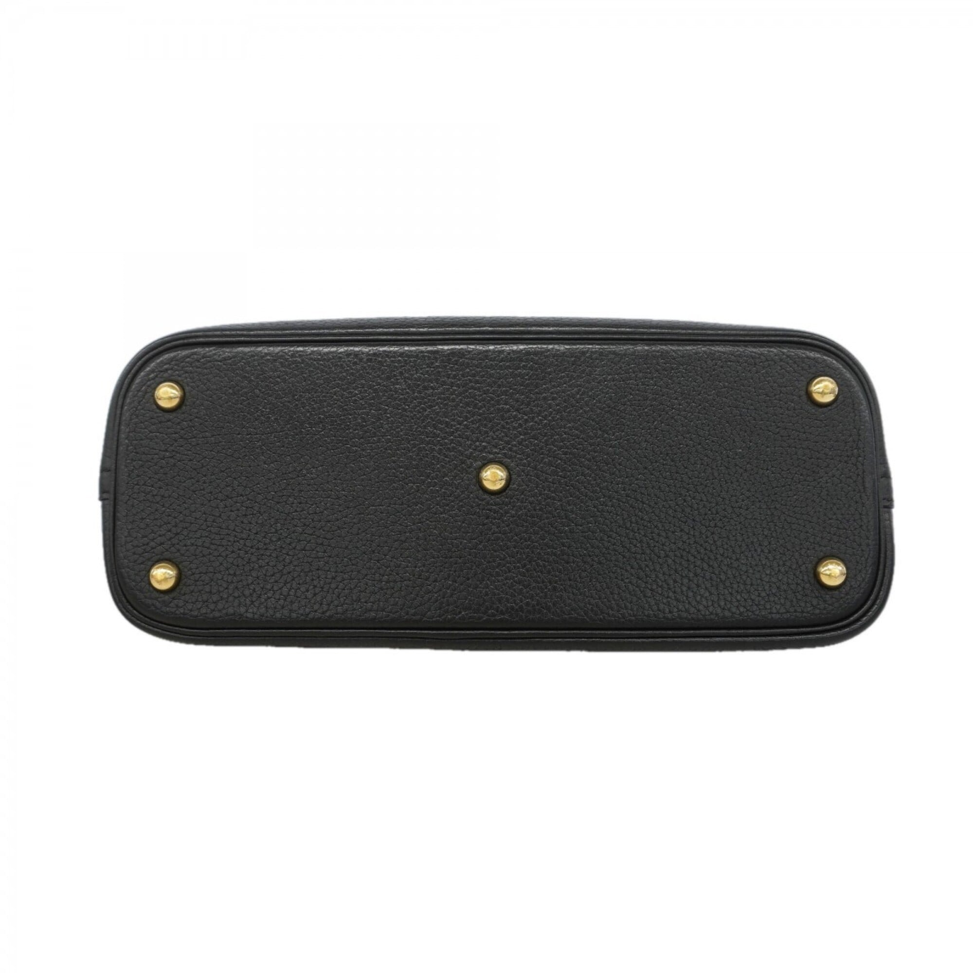 Hermes Black Taurillon Clemence Leather Handbag (Pre-Owned)