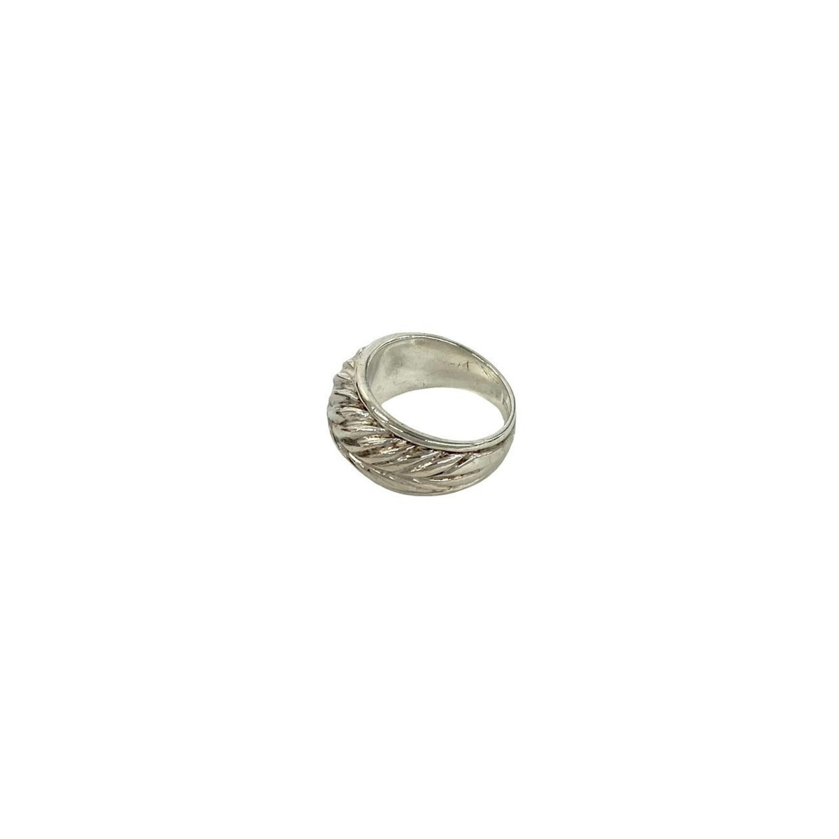 Hermes Silver Silver 925 Band Ring (Pre-Owned)