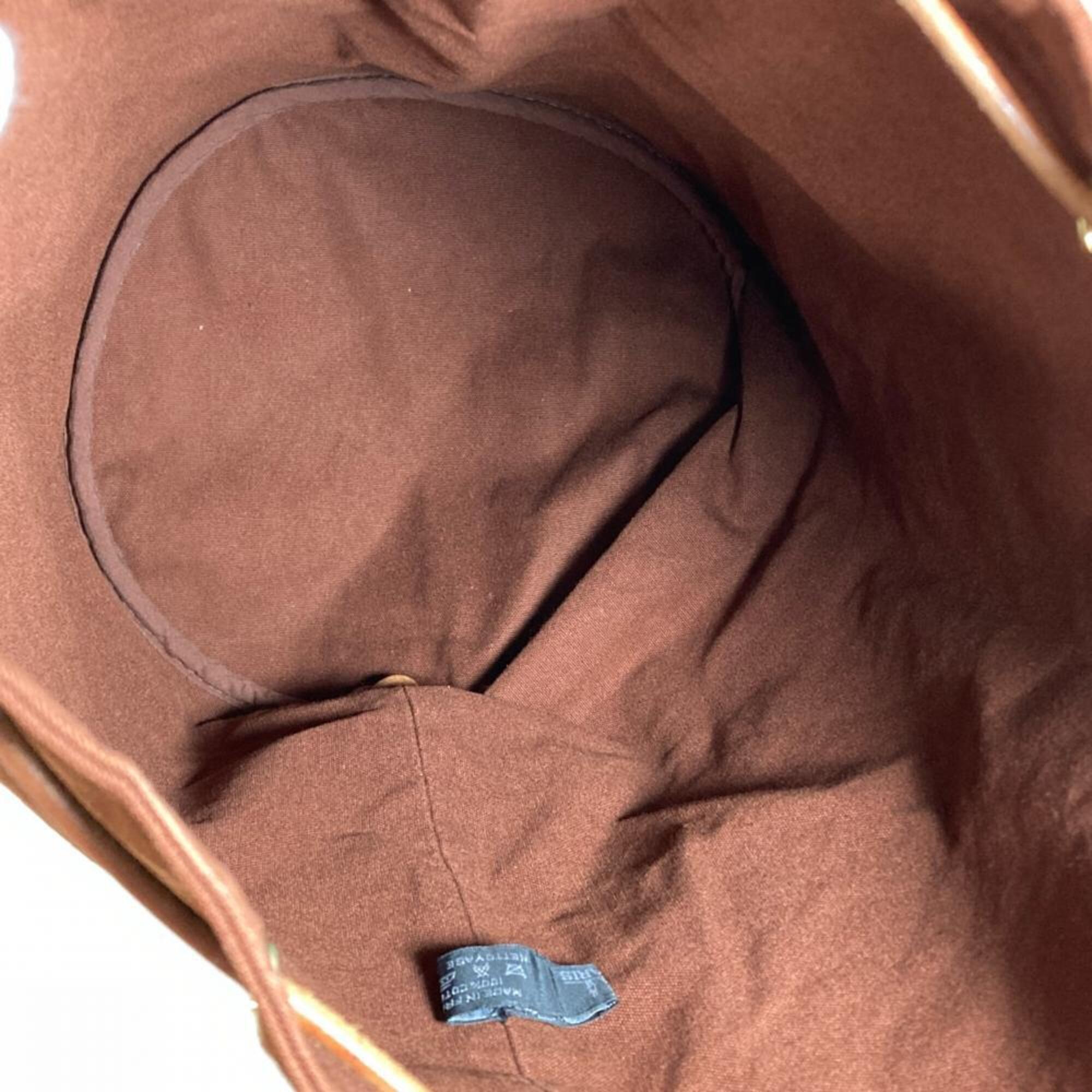 Hermes Brown Cotton Shoulder Bag (Pre-Owned)