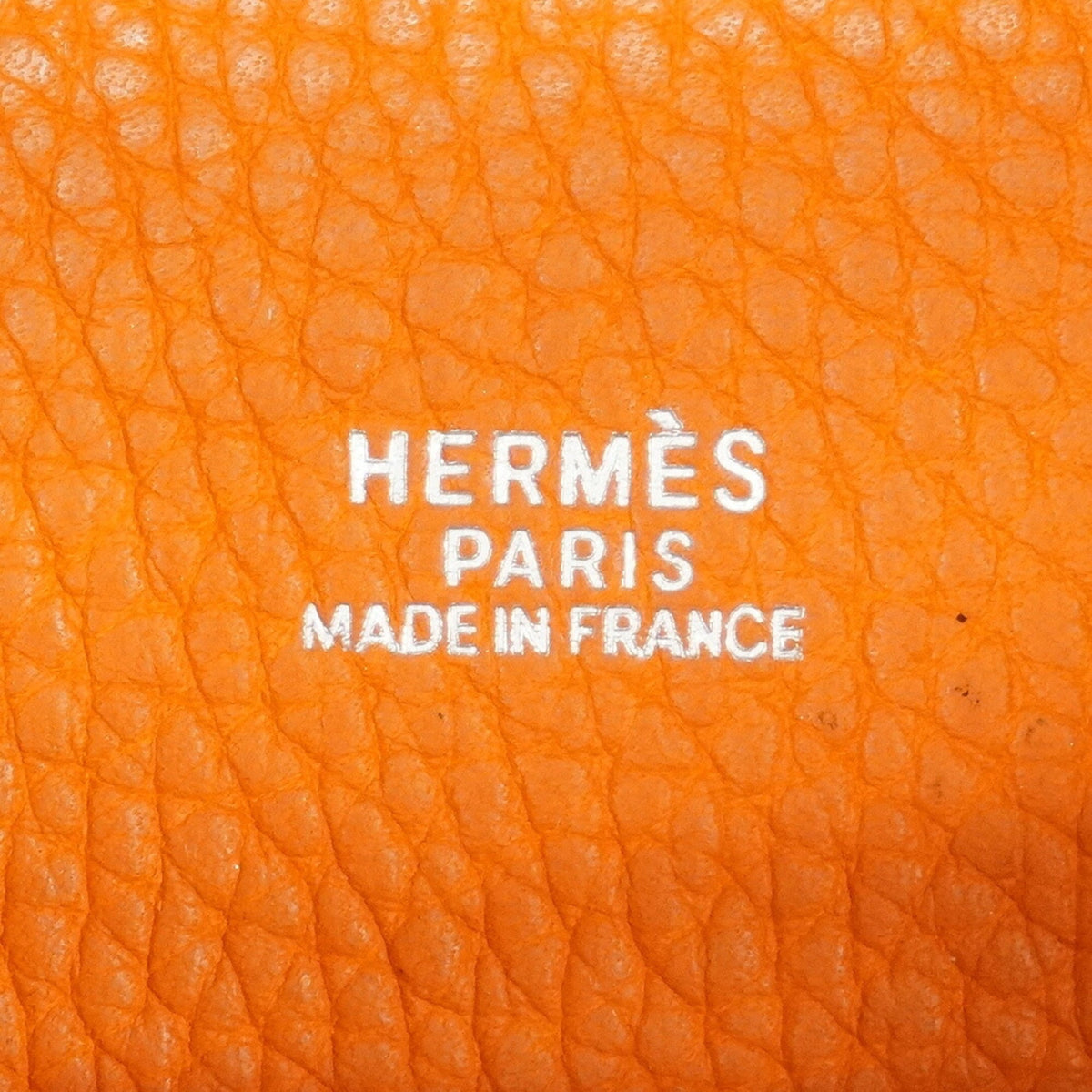 Hermes Orange Taurillon Clemence Leather Handbag (Pre-Owned)