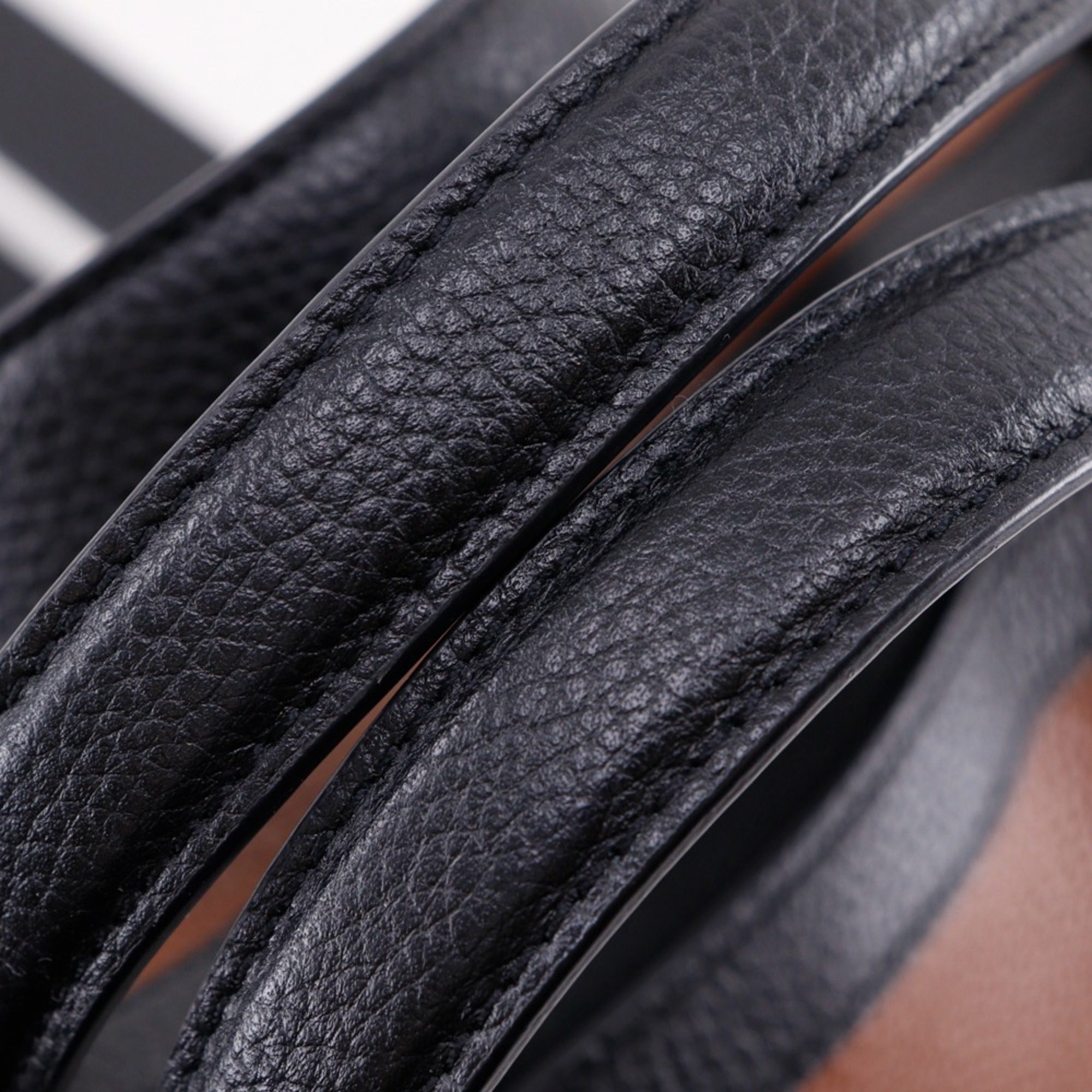 Cole Haan Black Brown Leather Handbag Tote Bag (Pre-Owned)
