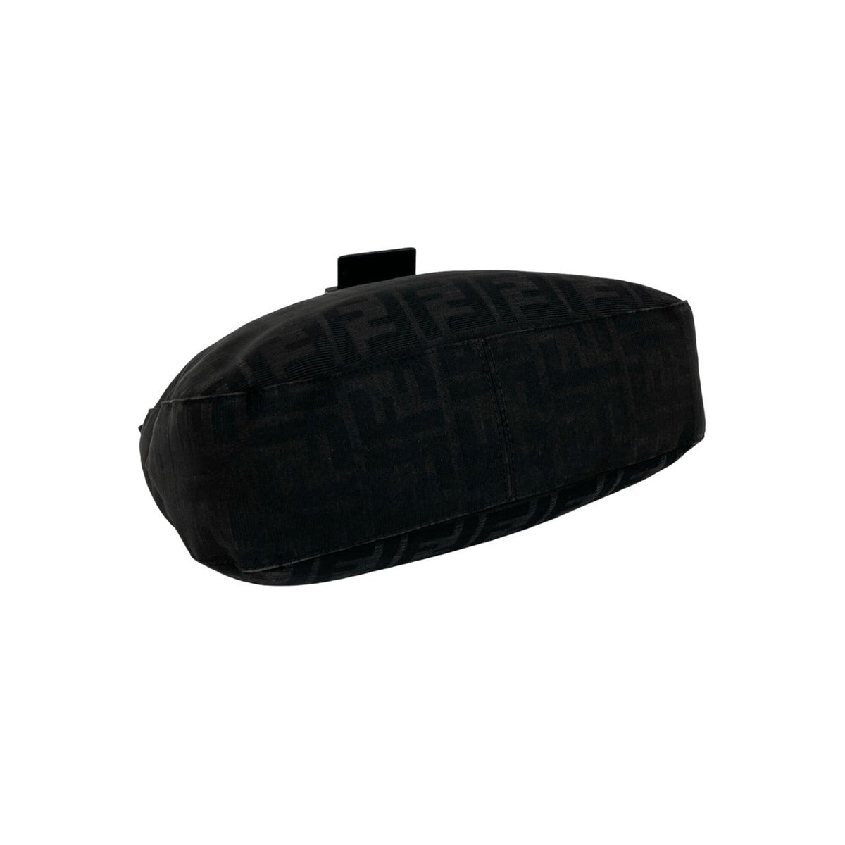 Fendi Black Canvas Leather Handbag Shoulder Bag (Pre-Owned)