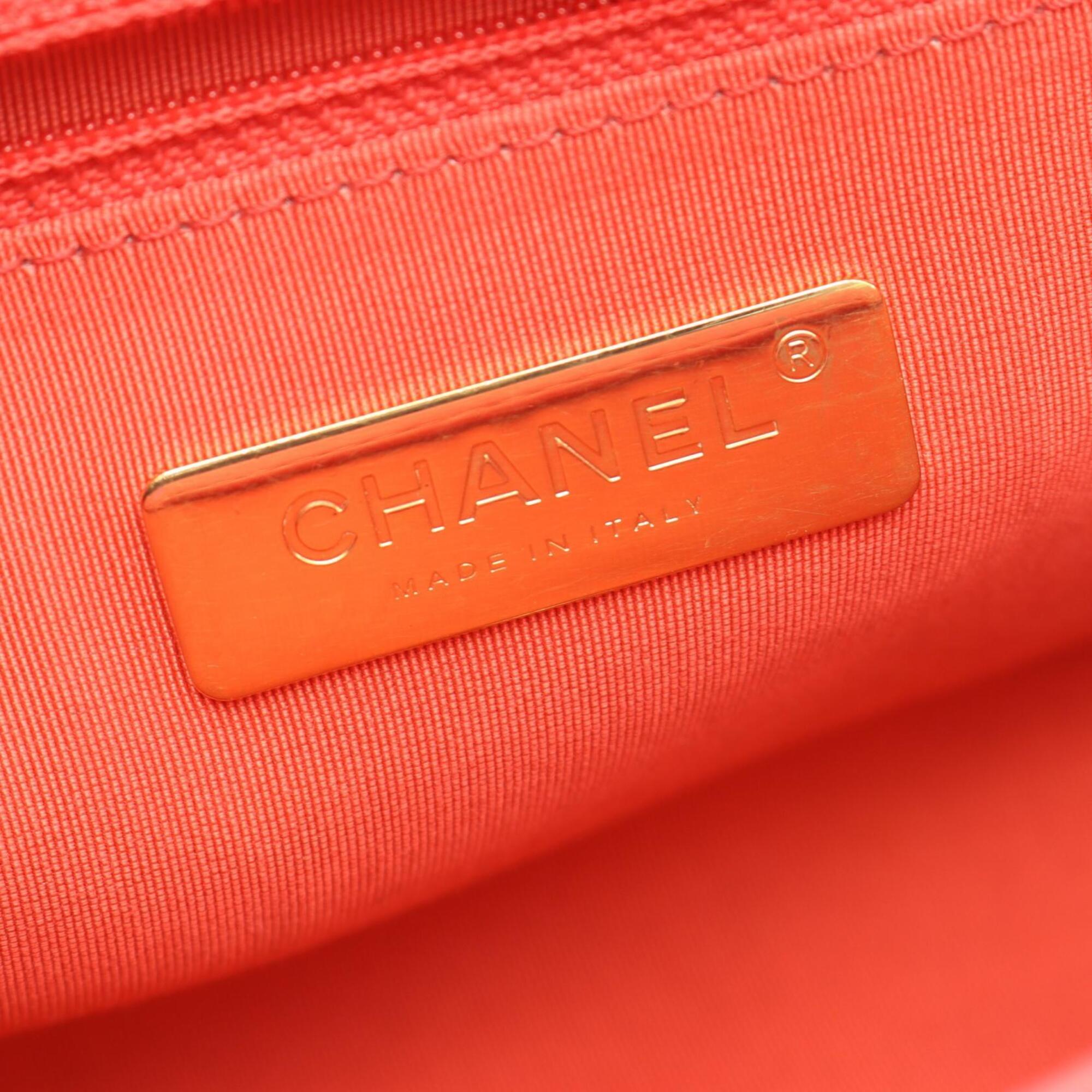 Chanel Multi-Color Red Color Leather Handbag Shoulder Bag (Pre-Owned)