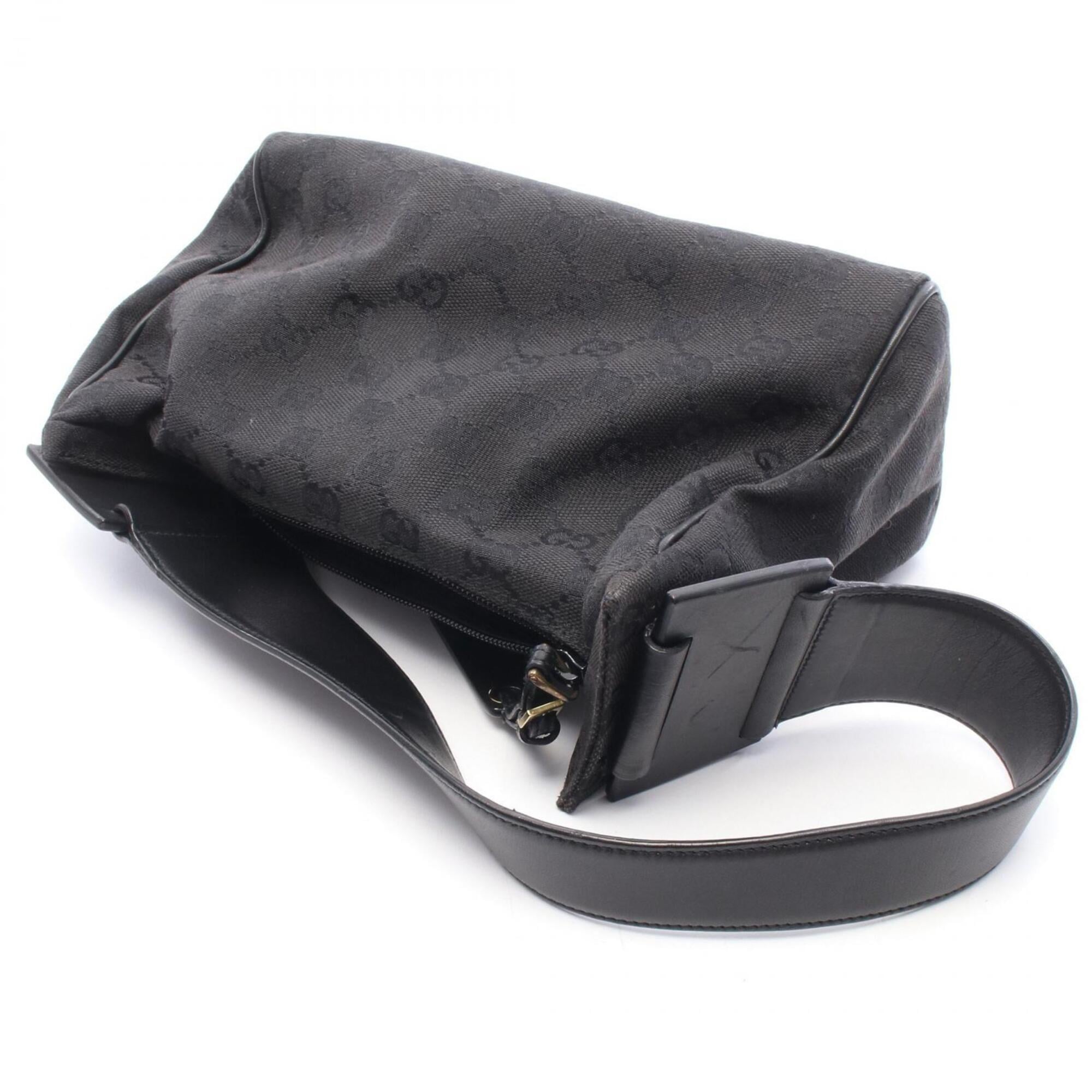 Gucci Gg Canvas Black Gg Canvas Handbag Shoulder Bag (Pre-Owned)