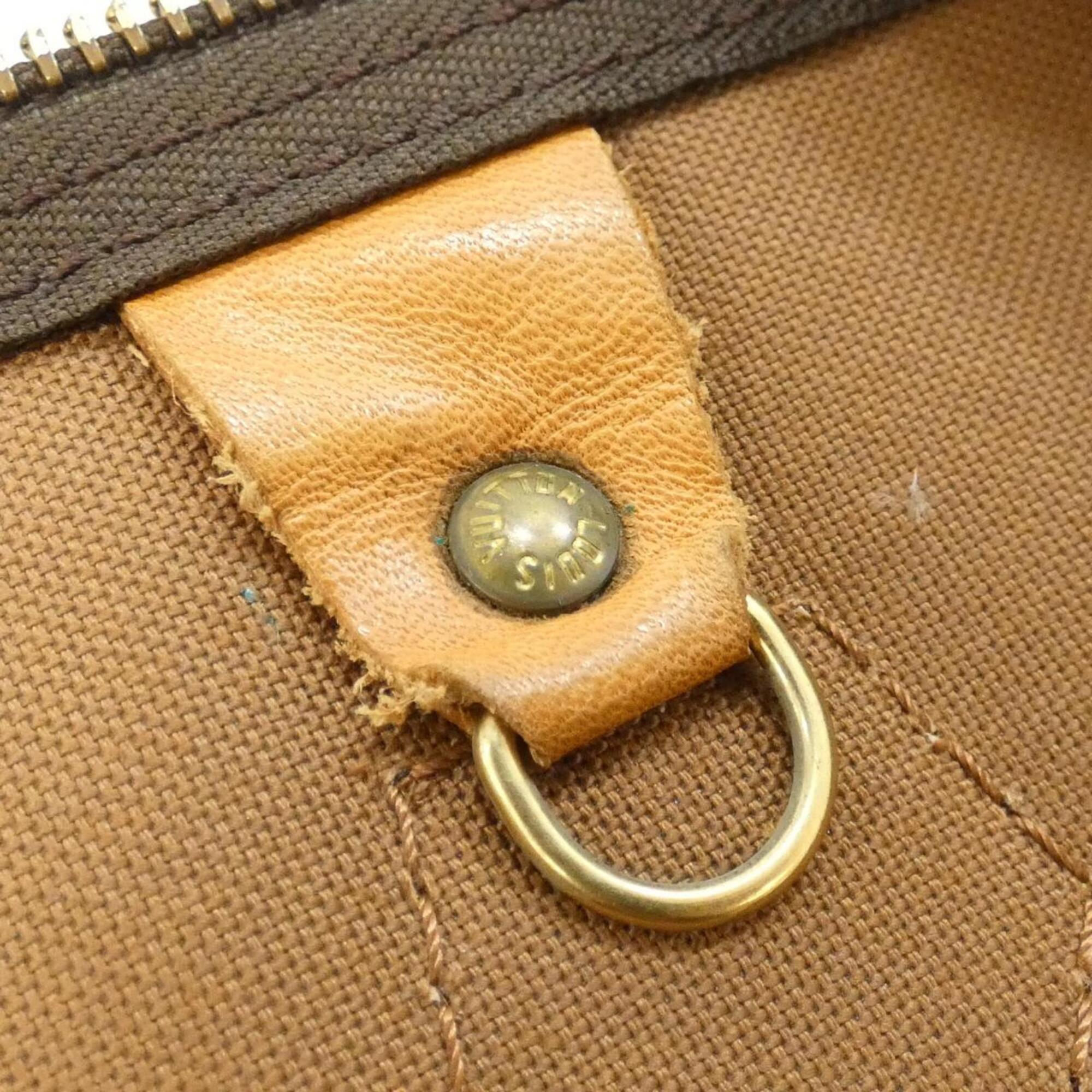 Louis Vuitton Monogram Marron Coated Canvas Boston Bag (Pre-Owned)