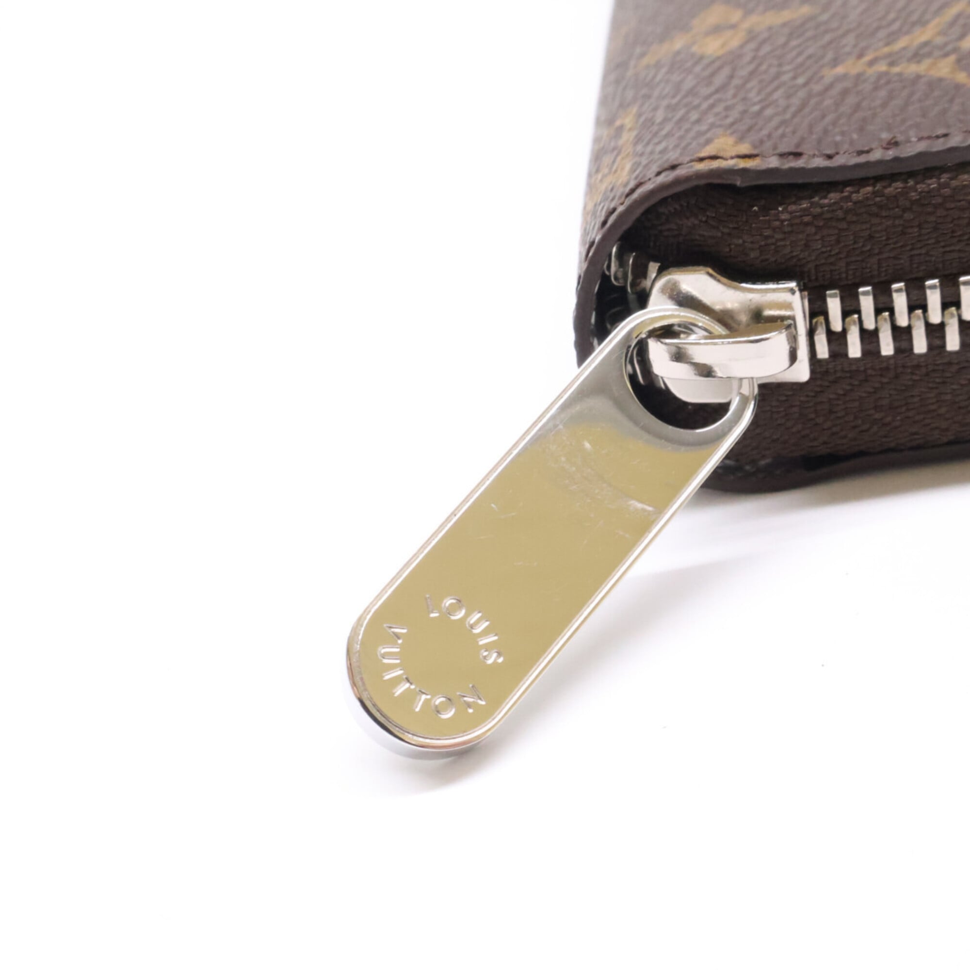 Louis Vuitton Silver Marron Monogram Long Wallet (Bi-Fold) (Pre-Owned)