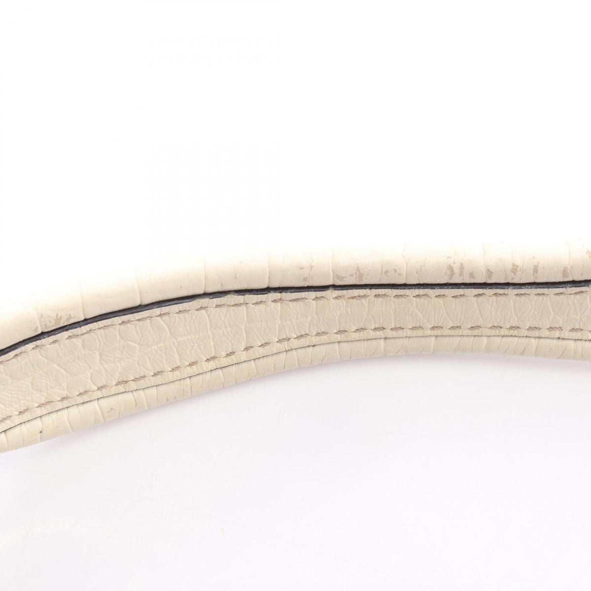 Celine Beige White Canvas Leather Handbag Shoulder Bag (Pre-Owned)