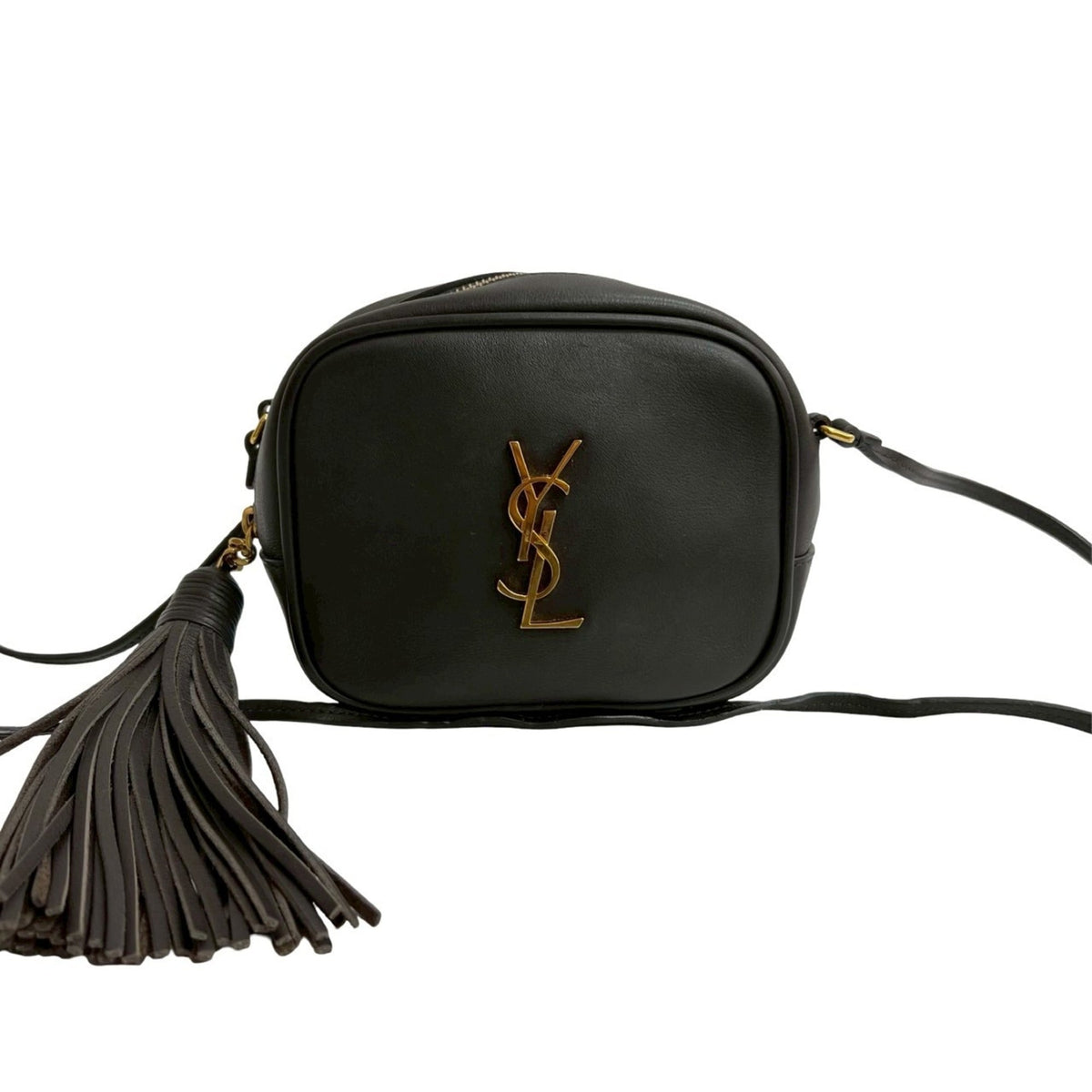 Yves Saint Laurent Brown Leather Pochette Shoulder Bag (Pre-Owned)