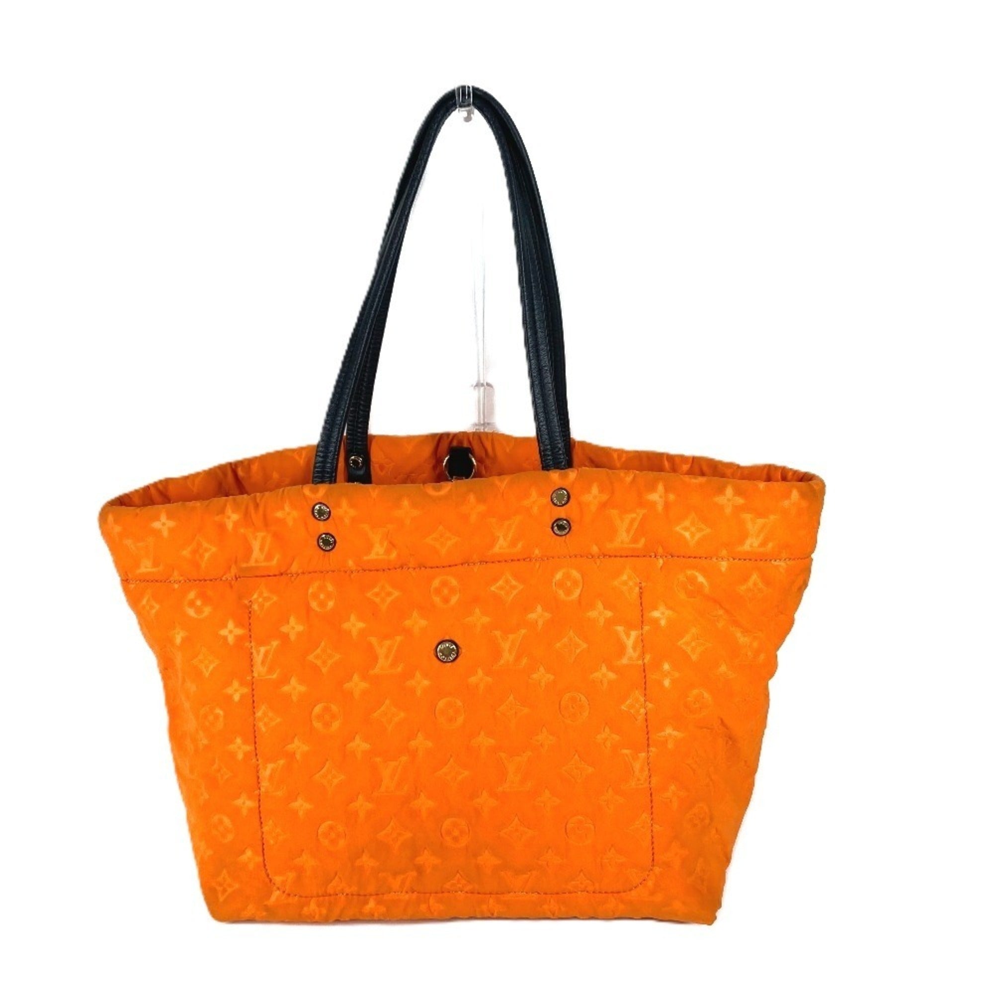 Louis Vuitton Orange Microfiber Shoulder Bag Tote Bag (Pre-Owned)