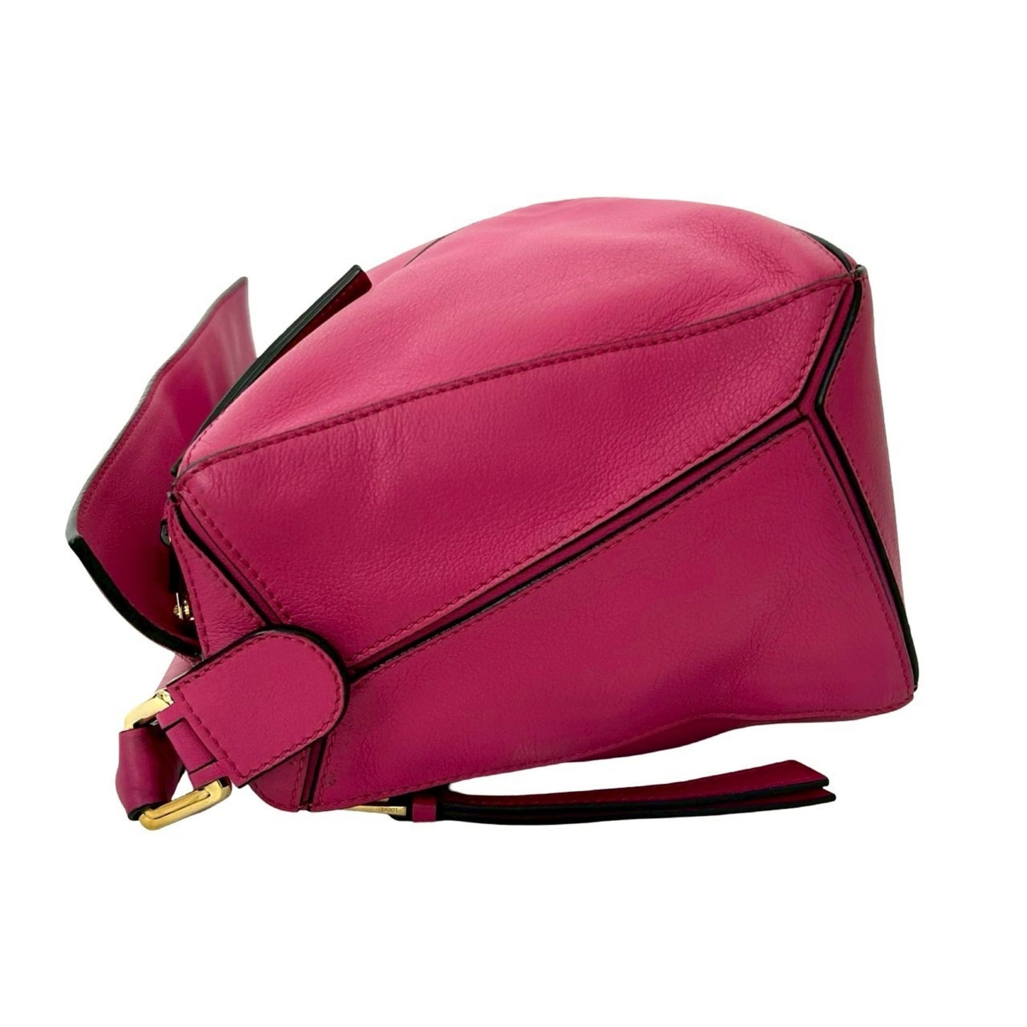 Loewe Pink Leather Boston Bag Handbag Shoulder Bag (Pre-Owned)