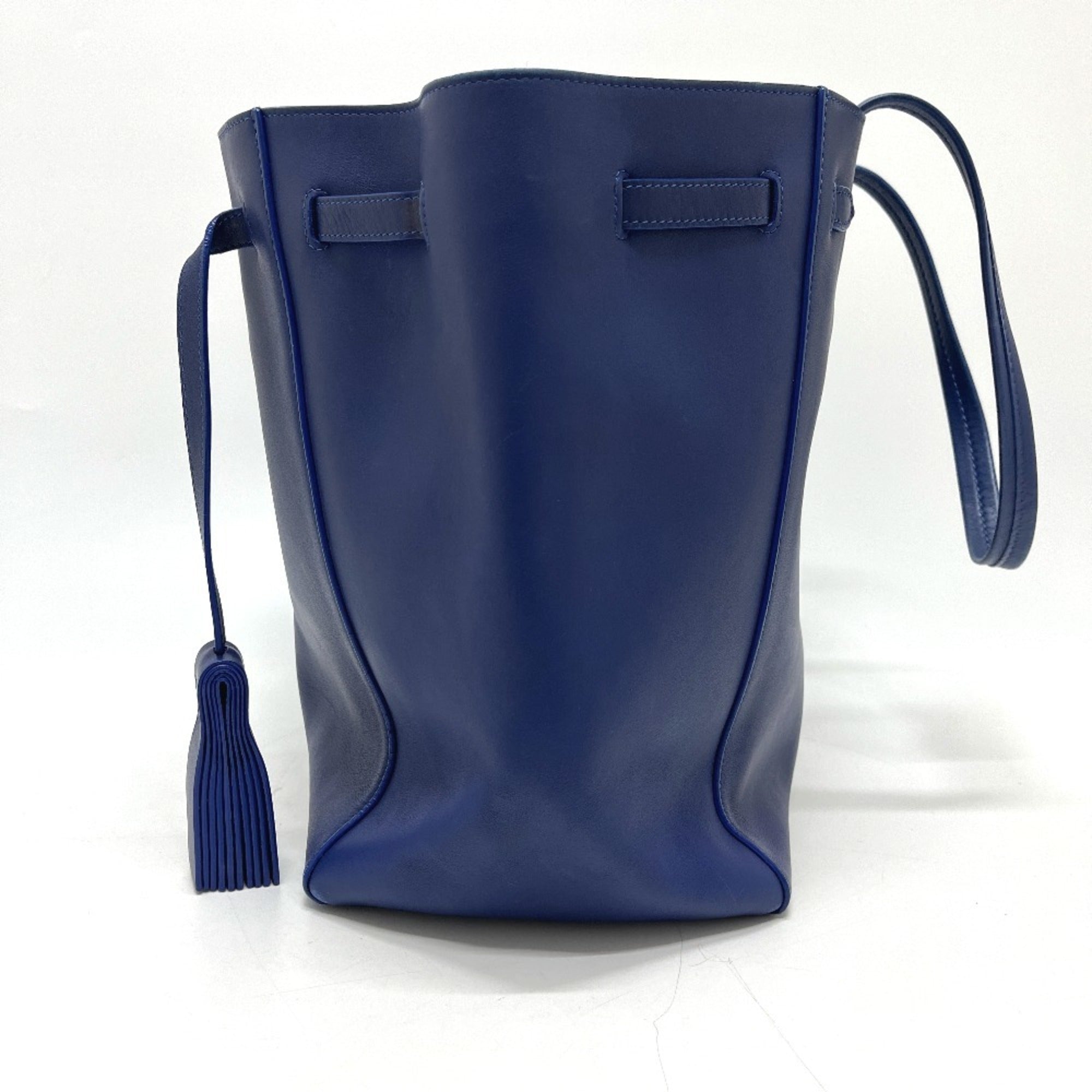 Celine Blue Leather Handbag Tote Bag (Pre-Owned)